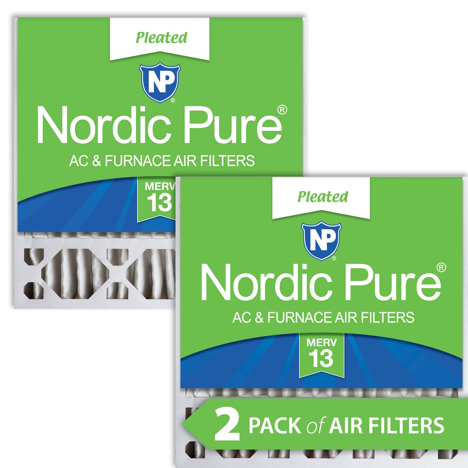 Nordic Pure 20x20x5 (4 3/8) Honeywell/Lennox Replacement MERV 13 Air Filters 2 Pack