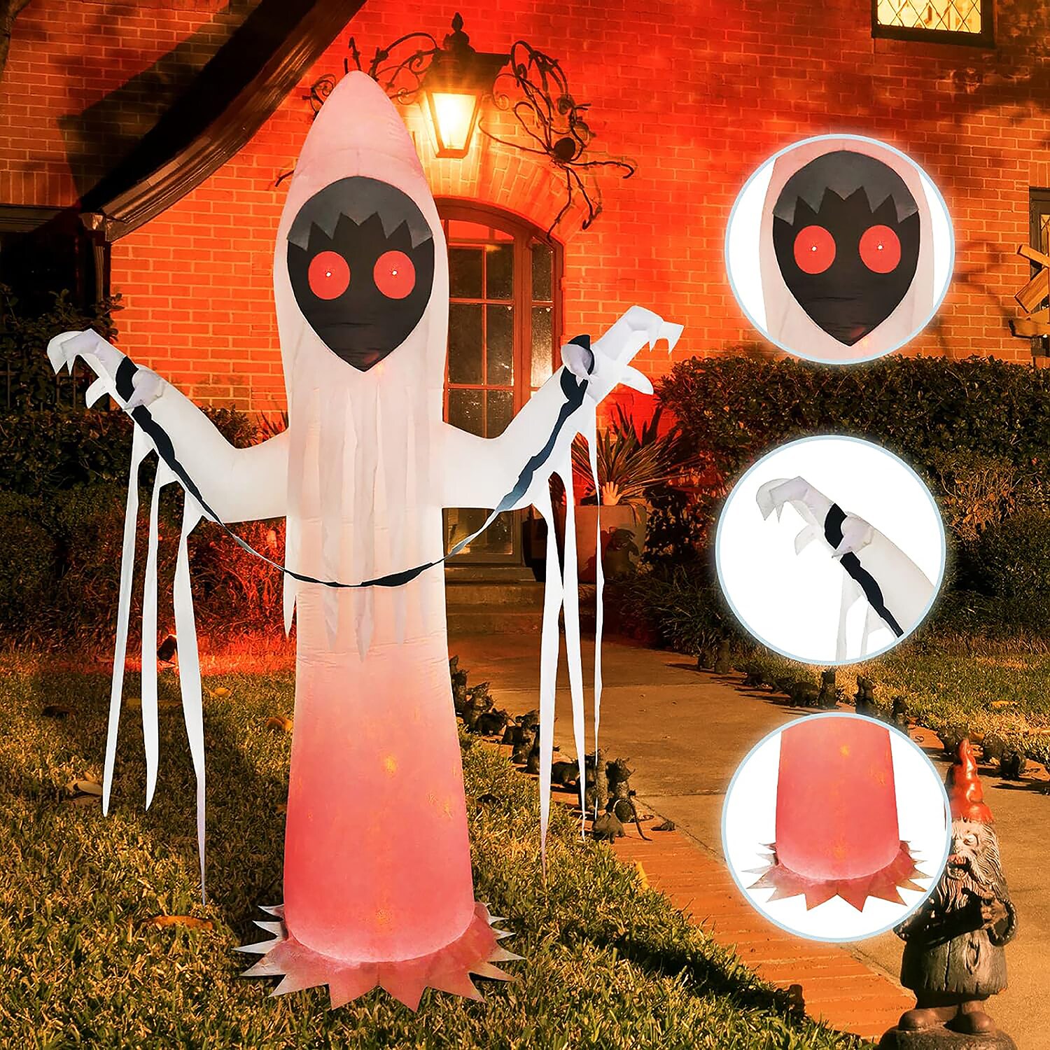 GOOSH 12-ft Lighted Ghost Inflatable DJ-WS-69098 at Lowes.com