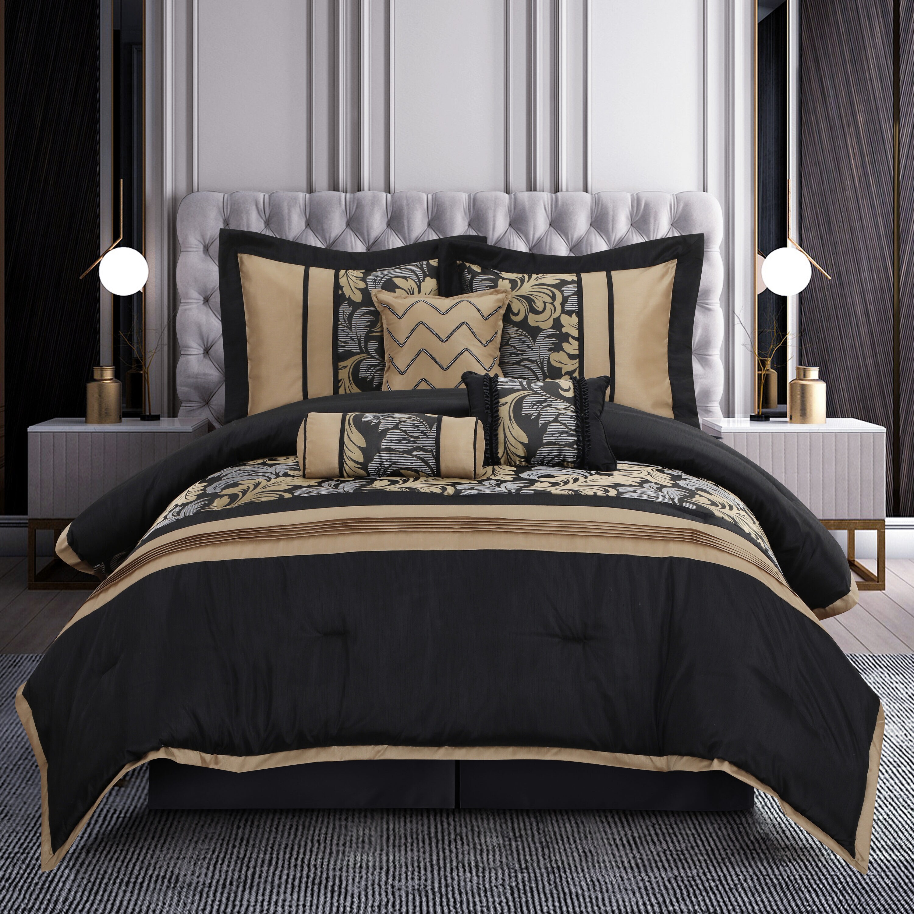 Astoria Grand Chambord 7 Piece Comforter Set; King
