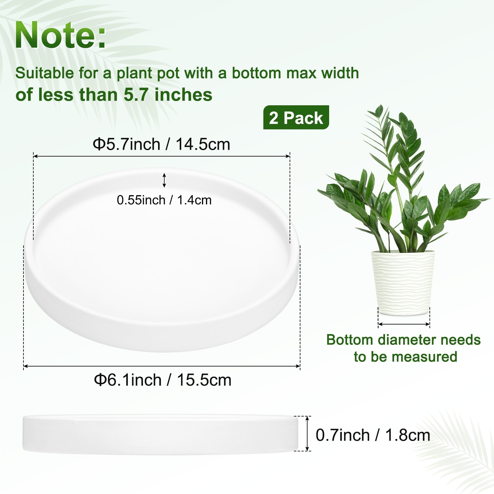 Unique Bargains S26081901UX1903 Plant-Saucers - View #3