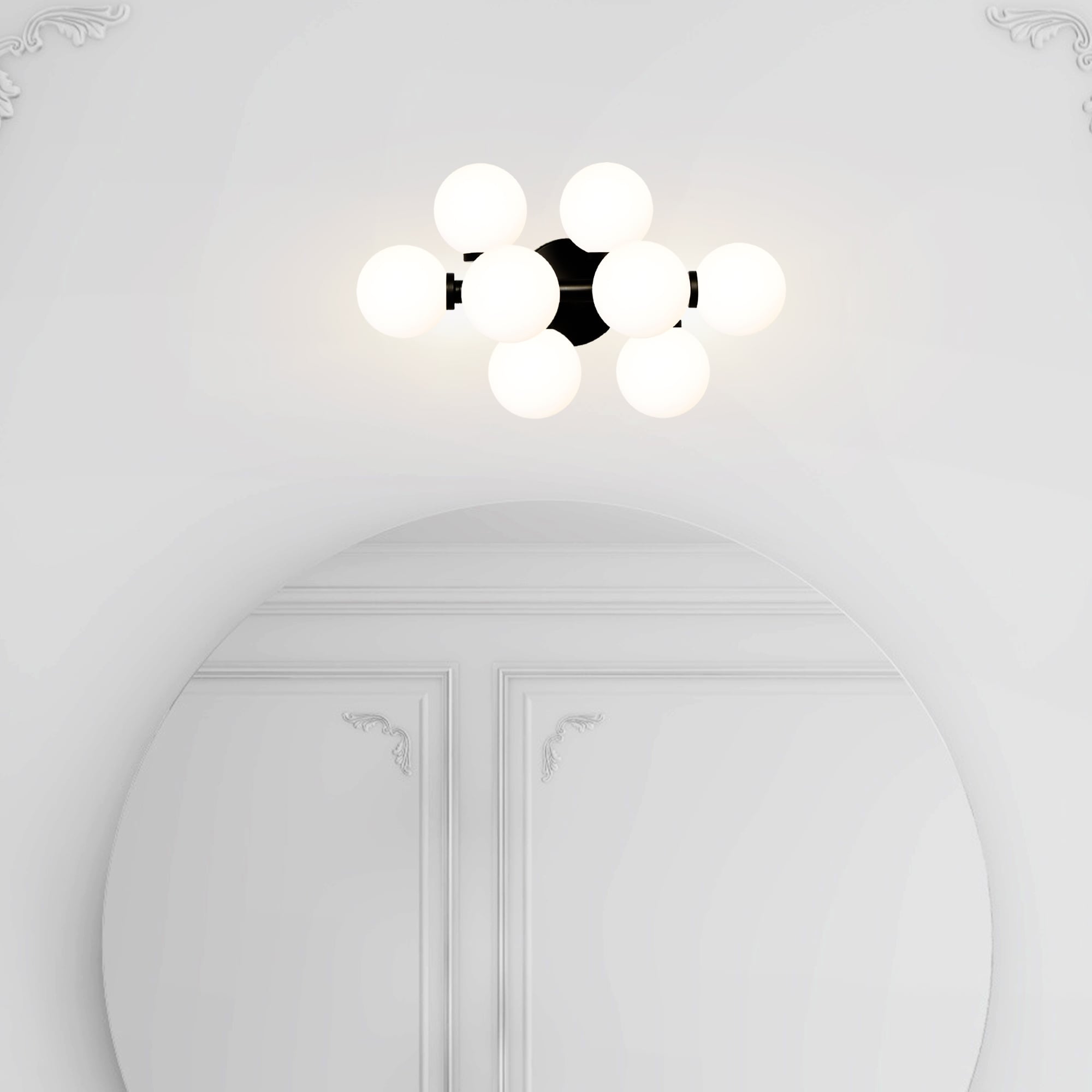CWI Lighting 1020W18-8-101 Arya 8-in 8 -Light Multiple finishes Multiple colors Modern/contemporary Vanity light