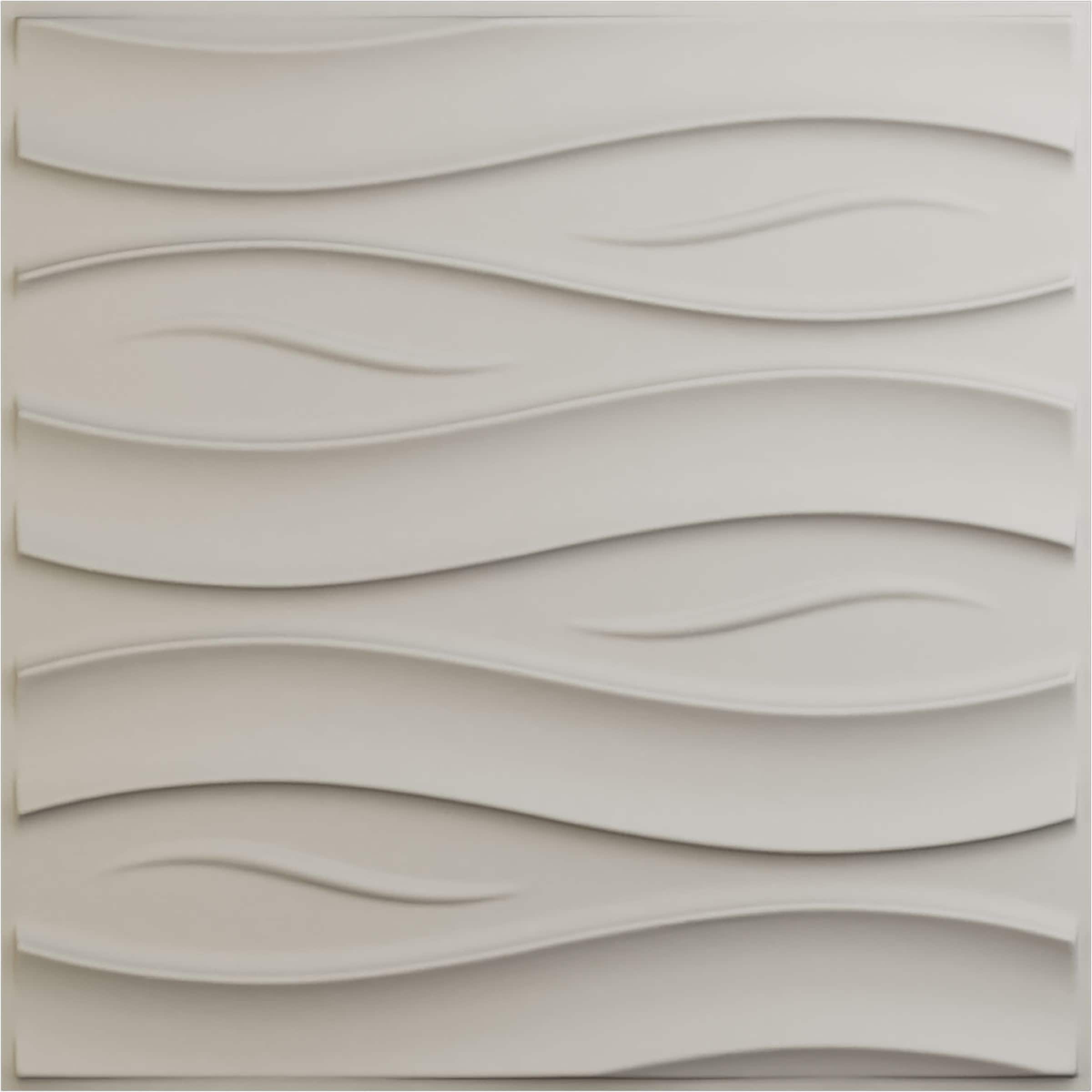 Ekena Millwork WP20X20SSGBW 19-5/8-in x 19-5/8-in Embossed Paintable/Stainable White PVC Wall Panel (