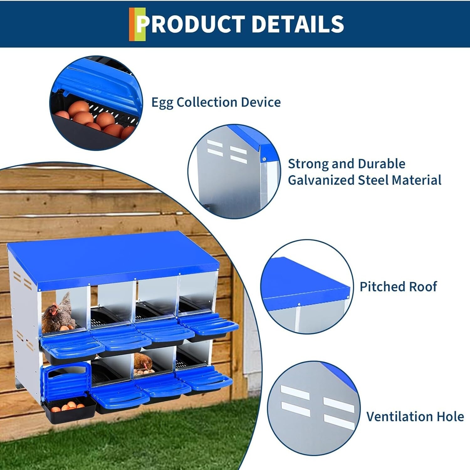 Garvee LSHQQPPG-33CX7N5Q Chicken-Coops-Rabbit-Hutches - View #3