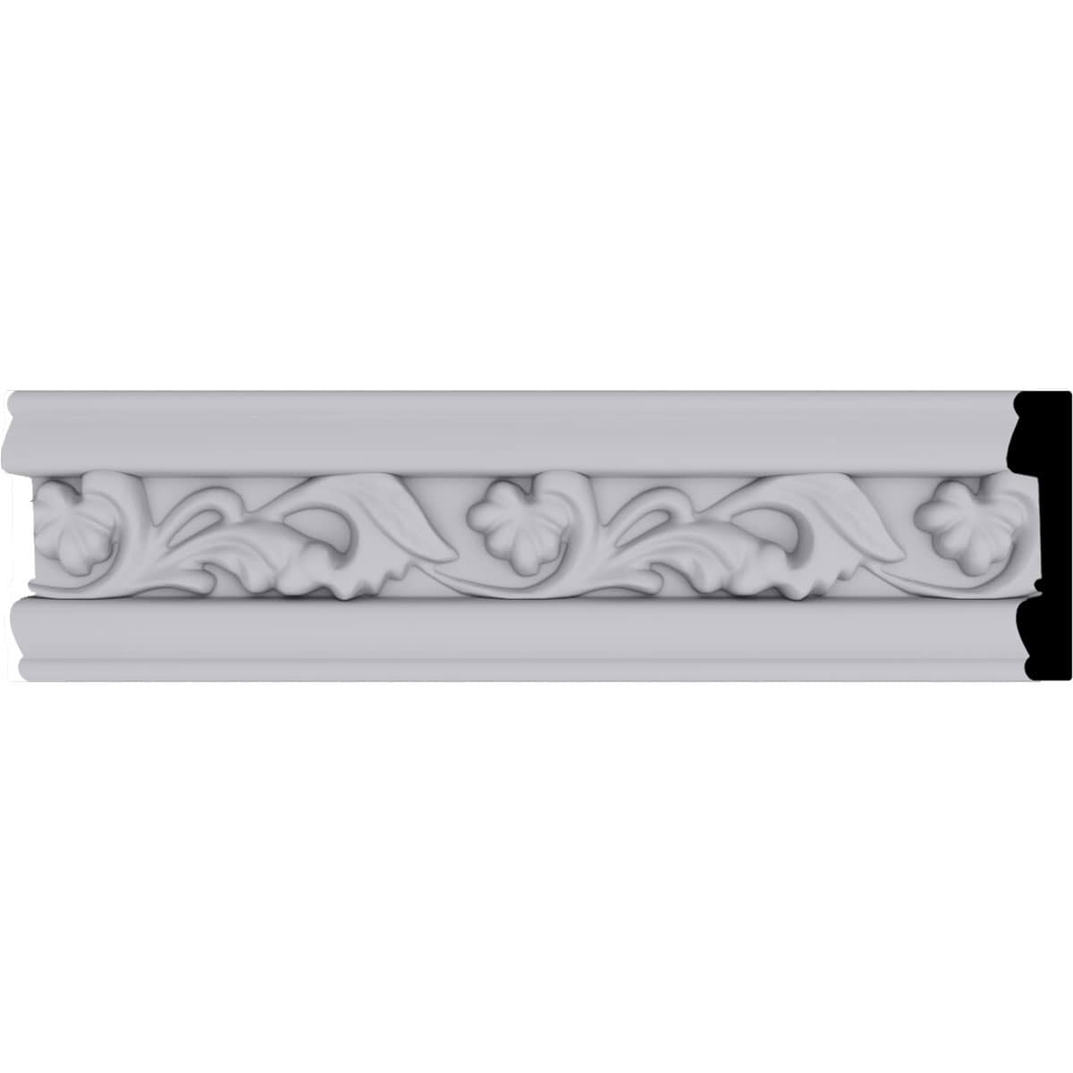 Ekena Millwork MLD02X00SA-CASE-2 Salem Panel Moulding 2-1/4-in x 7-ft 10-1/2-in Primed Polyurethane 167887 Chair rail Moulding 2 -Pack