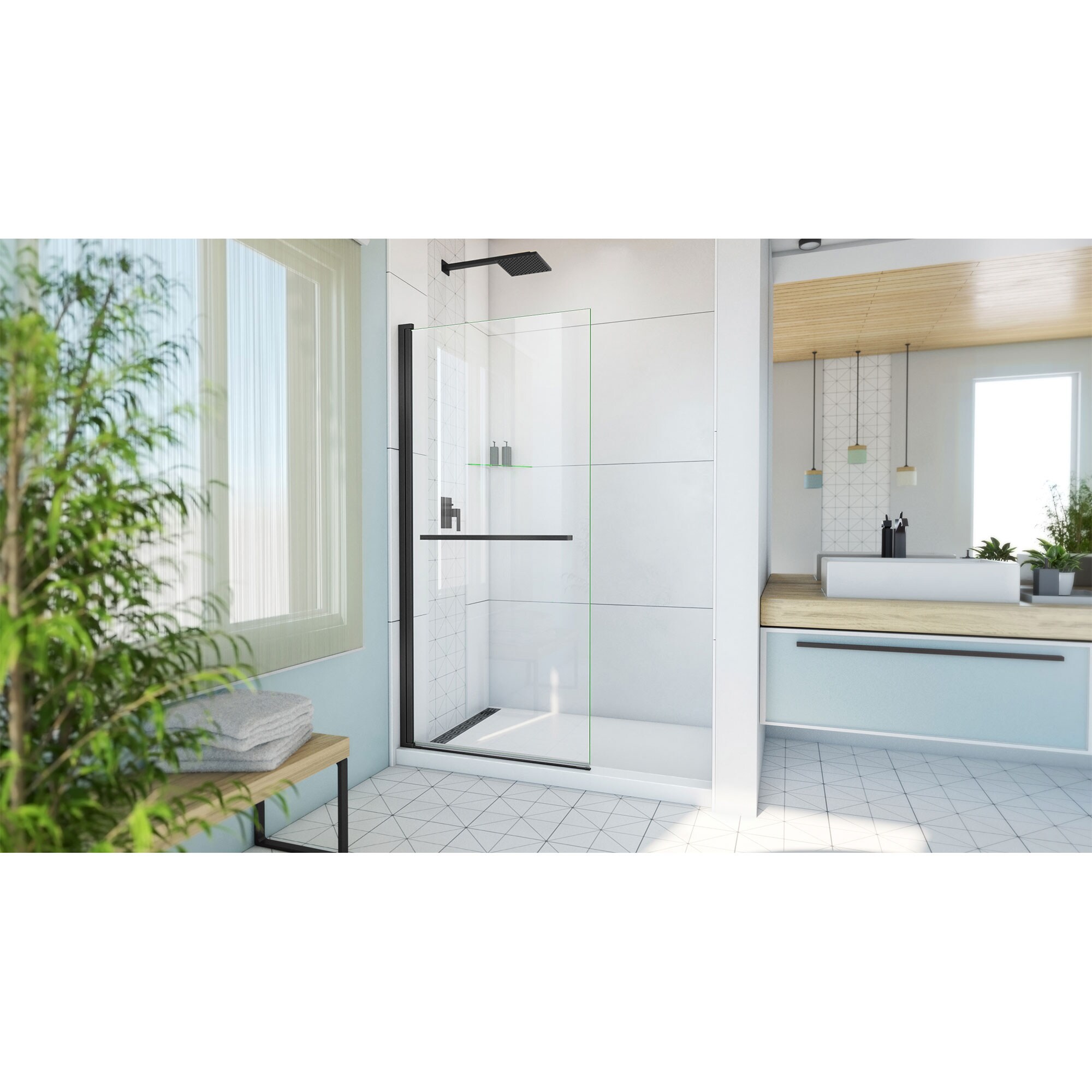 DreamLine Aqua Fold 33.5 W x 72 H Pivot Frameless Shower Door