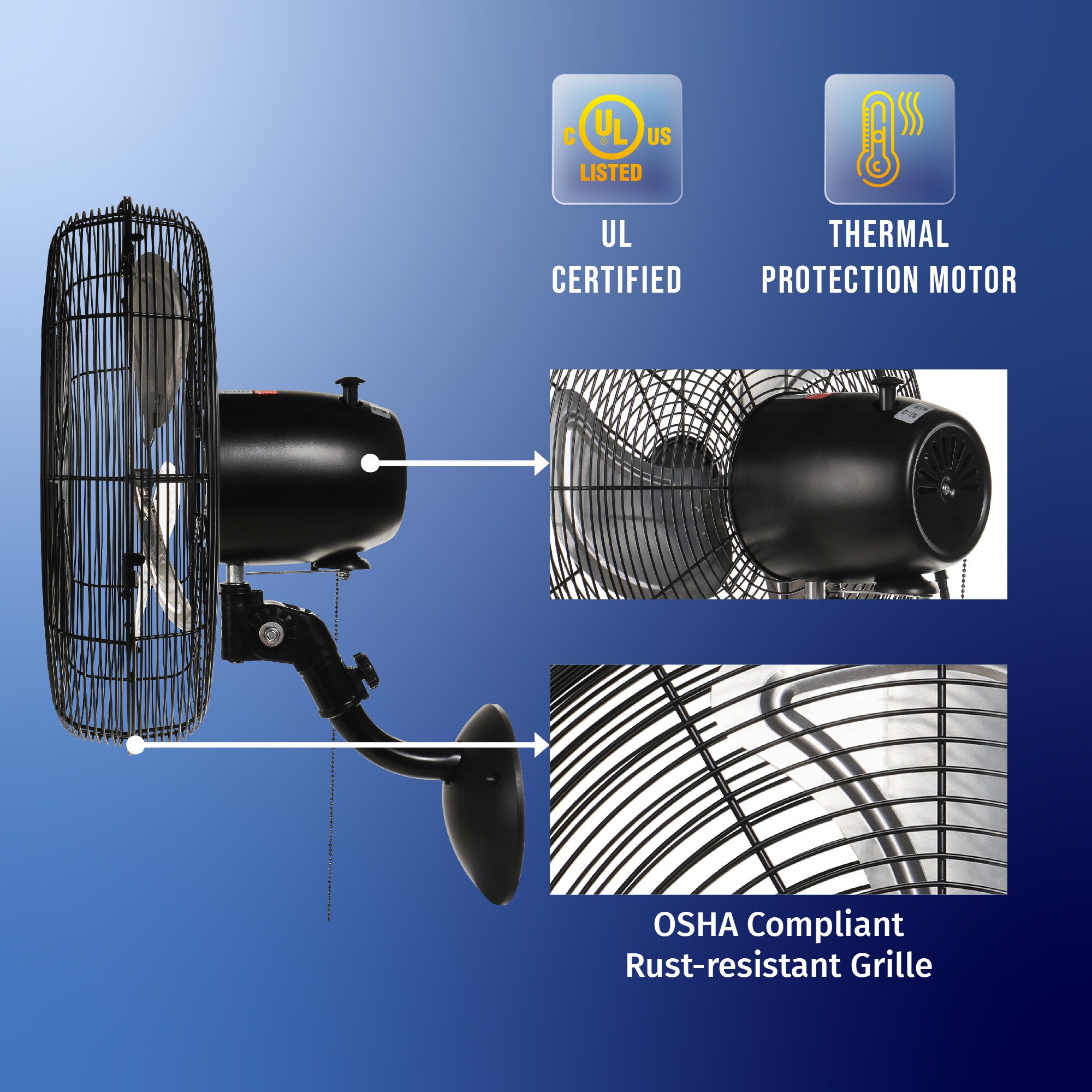 Black & Decker FW1610 16-inch Wall Fan, 220V (Non-USA Compliant)