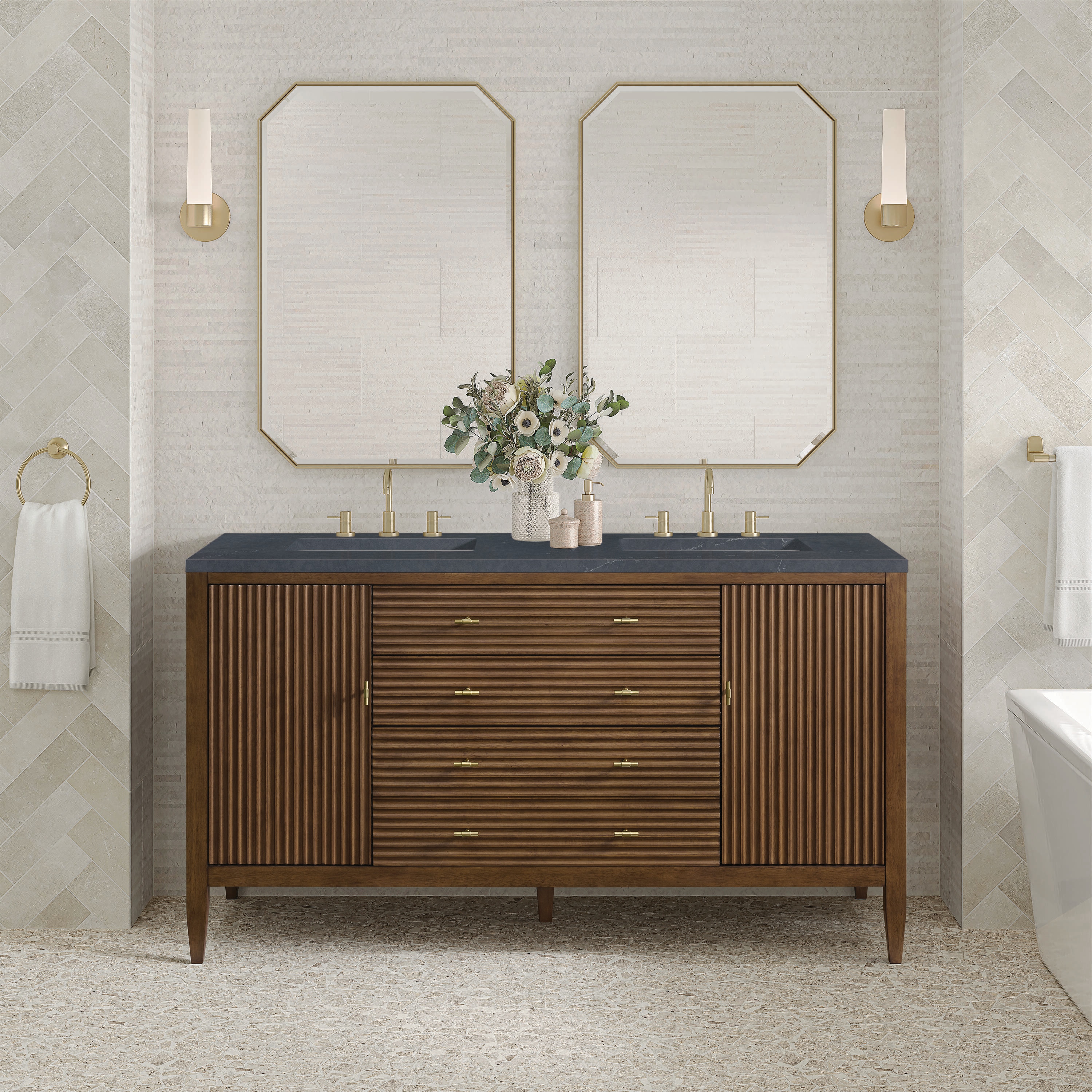 James Martin Vanities 485-V60D-WLT-3CSP Bath-Vanity-Combo - View #2