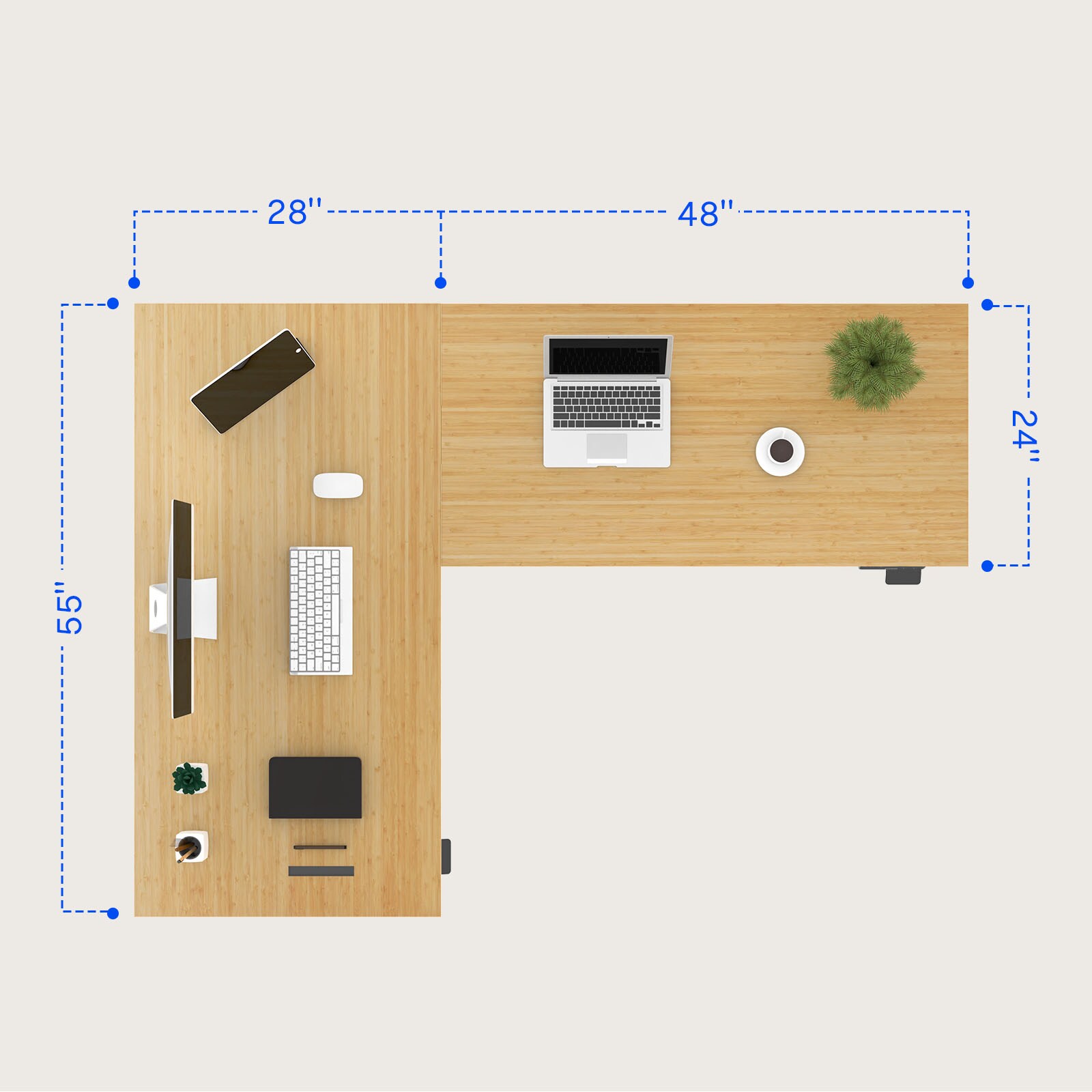 FlexiSpot E7LBR557624LB-ZB desks - View #2