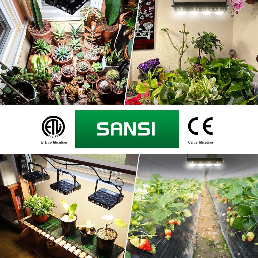 SANSI 8.9-in 1-Light Black 70-Watt Full Spectrum LED Grow Light Kit in the Grow  Light Fixtures & Kits department at
