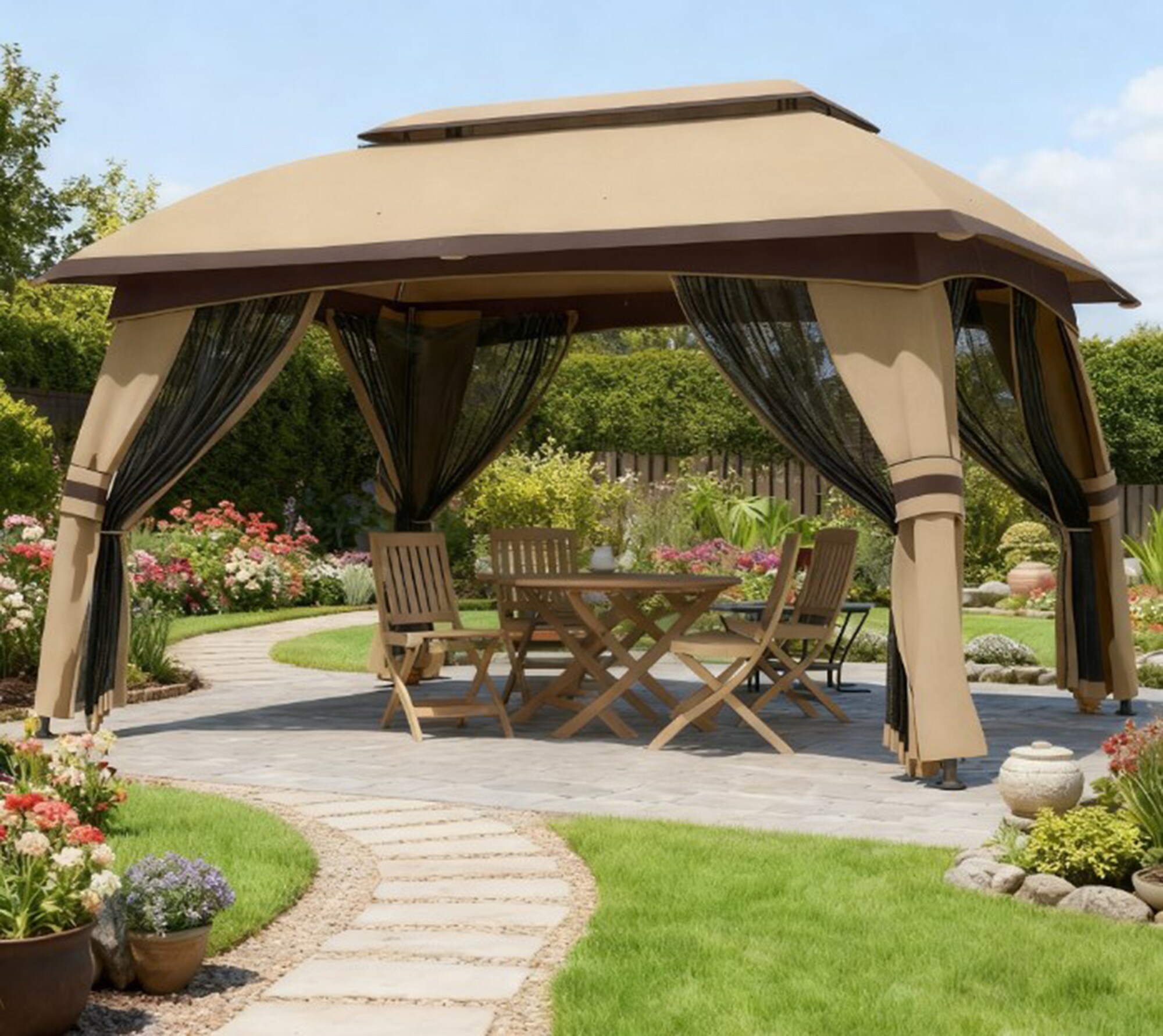 Bybafun YF4800007 Wood-Resin-Gazebos - View #2