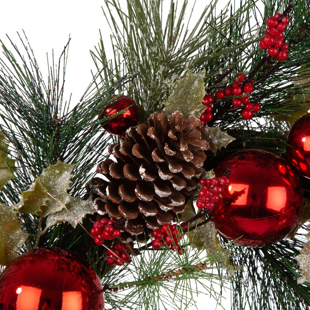 Glitzhome 2005500042 Artificial-Christmas-Wreaths - View #4