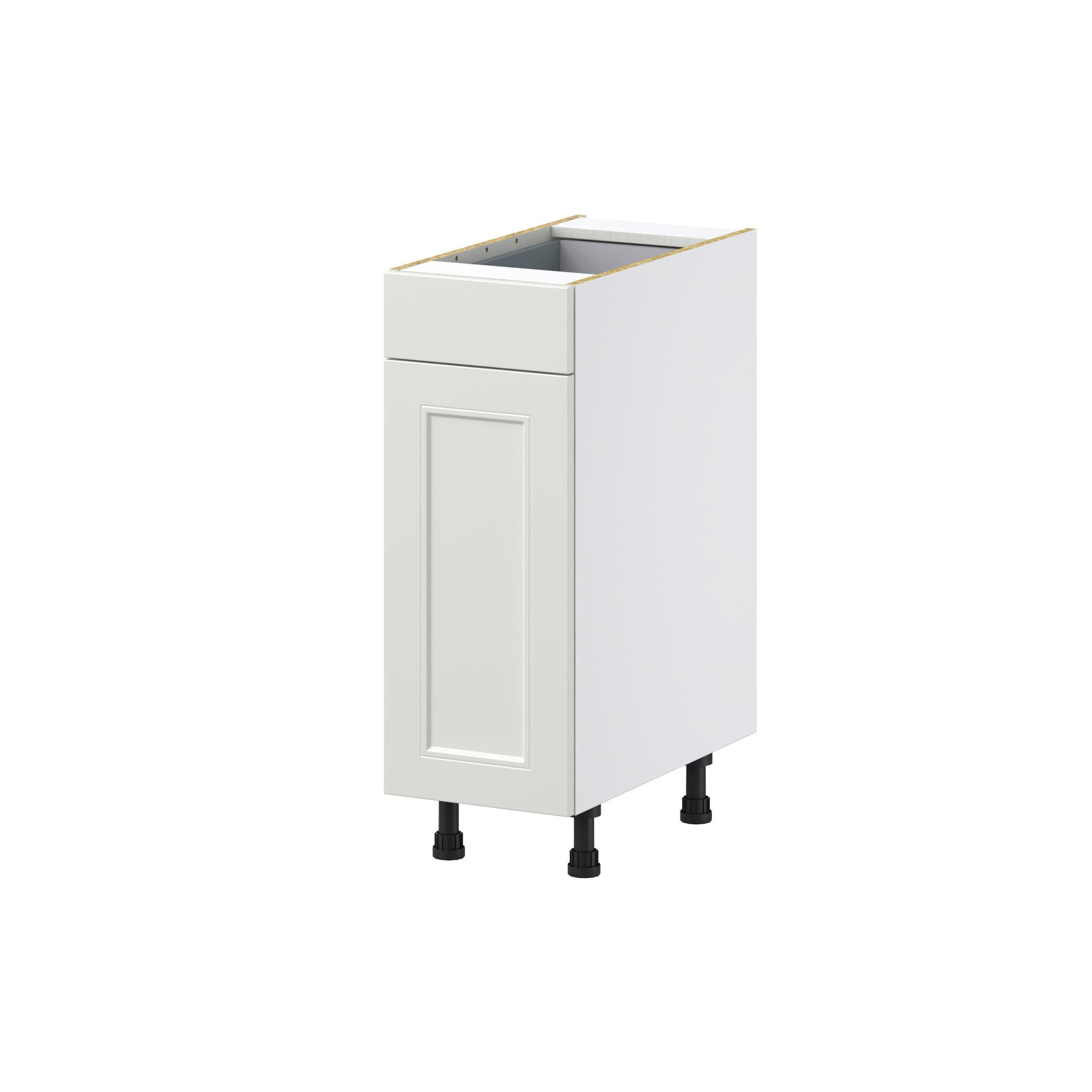 Hugo&Borg Belcourt 24-in W x 34.5-in H x 25-in D Gray Painted 1-Drawer Base Fully Assembled Cabinet (Recessed Panel Shaker Style)