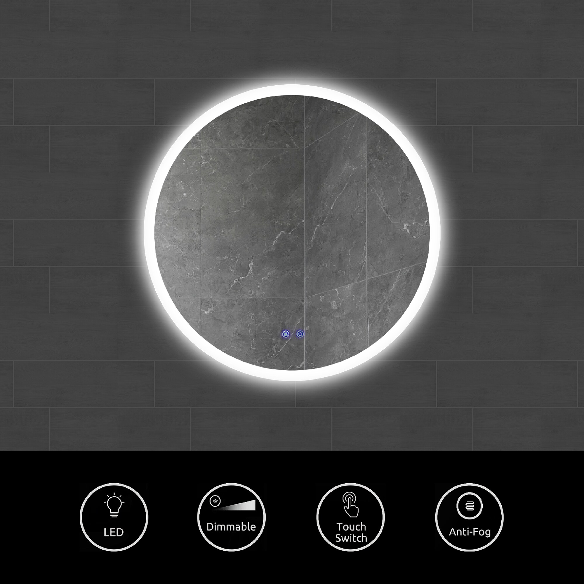 WELLFOR ALMR-40 Framed-Bath-Mirrors - View #6