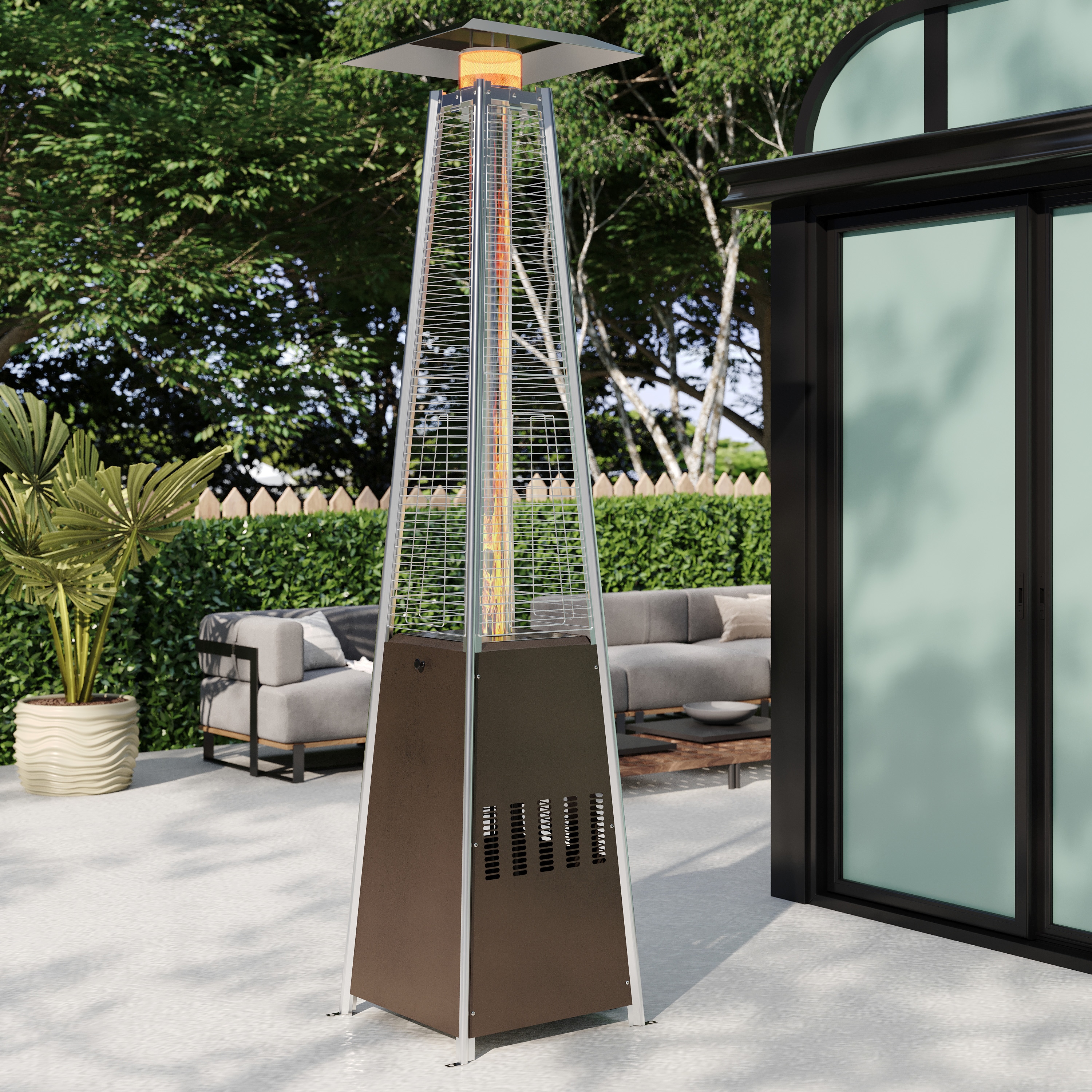 AURA OUTDOOR LS-SIS017-GY Patio-Conversation-Sets - View #4