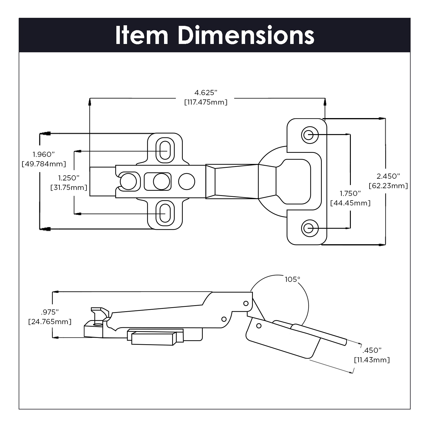 Hickory Hardware P5111-14 Cabinet-Hinges - View #5