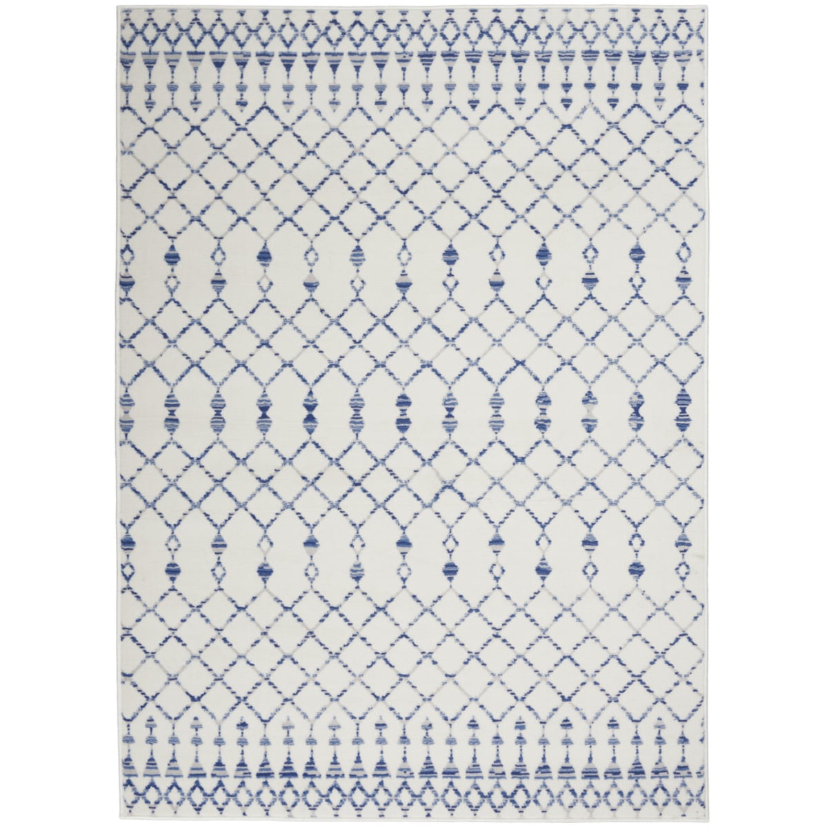 HomeRoots 4000385828 6 x 9 (ft) Polypropylene Ivory Rectangular Indoor Geometric Area rug