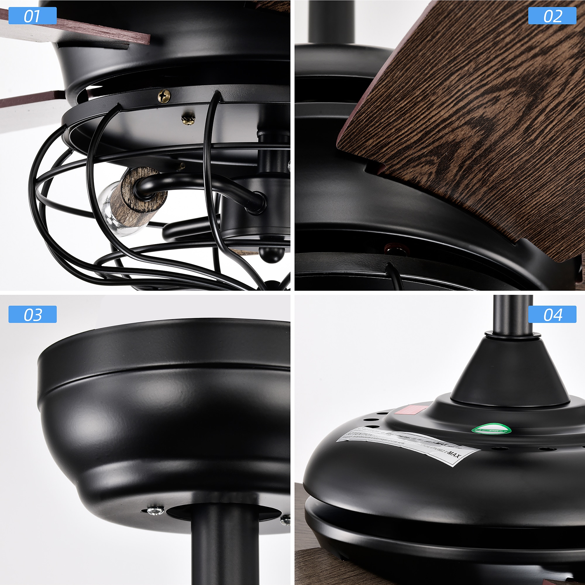 ExBrite LWYFFMFL5201B Ceiling-Fans - View #16