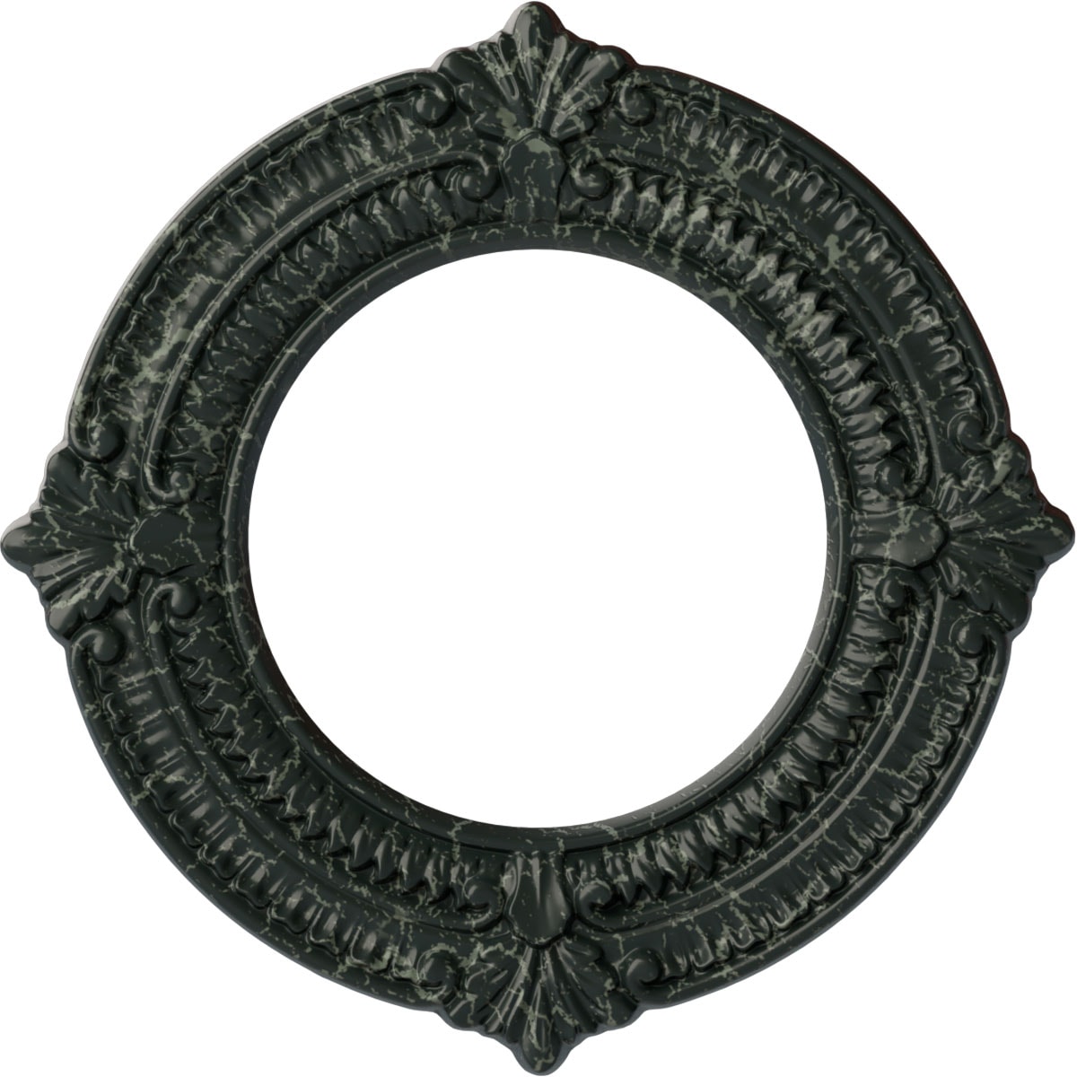 Ekena Millwork CM11BNPTC Benson 11.125-in W x 11.125-in L Painted Turtle Crackle Polyurethane Whole Ceiling Medallion