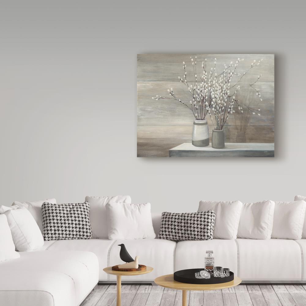 Trademark Fine Art WAP02685-C3547GG Framed 35-in H x 47-in W Floral Print on Canvas Artist: Julia Purinton Multicolor Framed 35-Inches H x 47-Inches W Floral Canvas Print