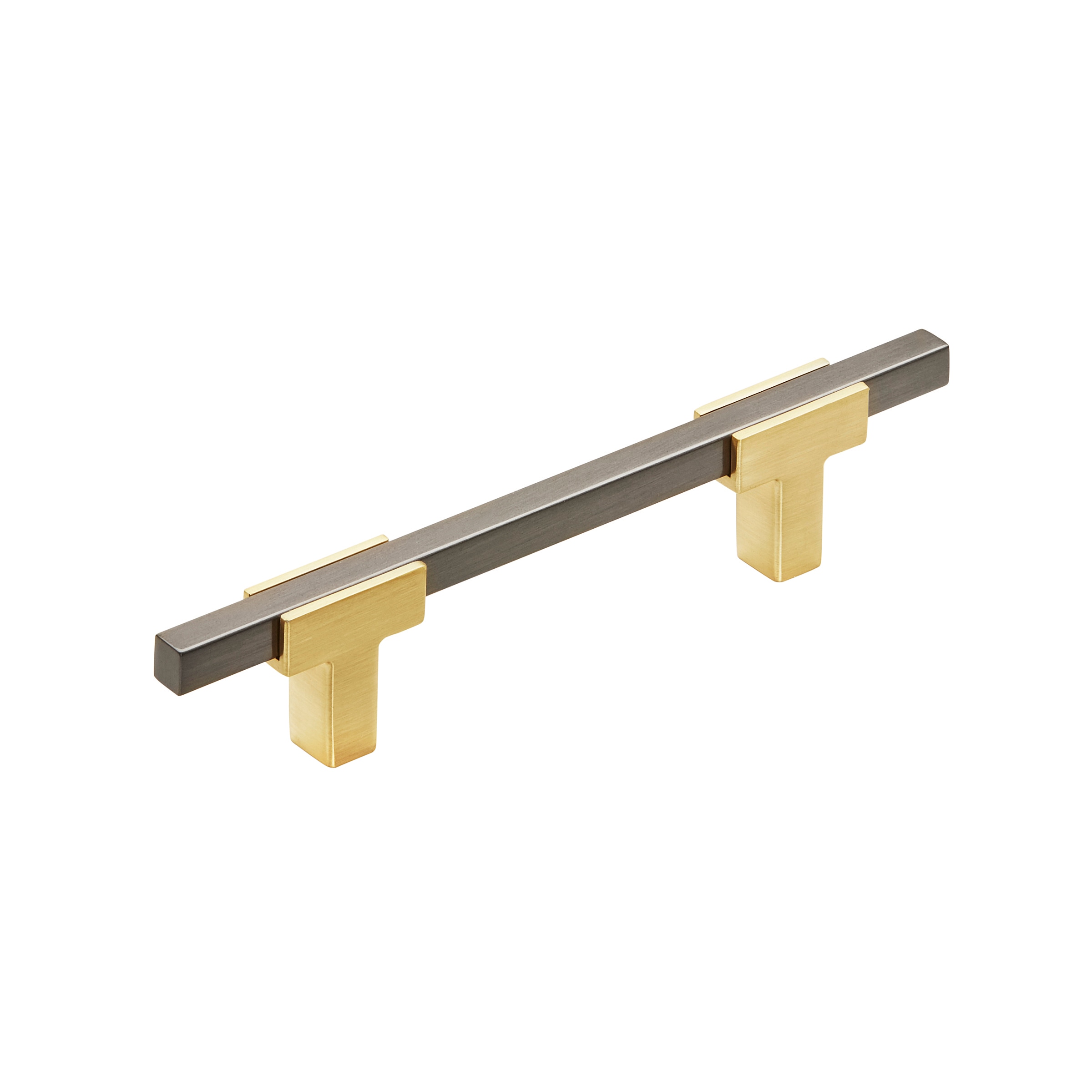 Urbanite Brushed Gold and Black Chrome 3.75" Bar Pull