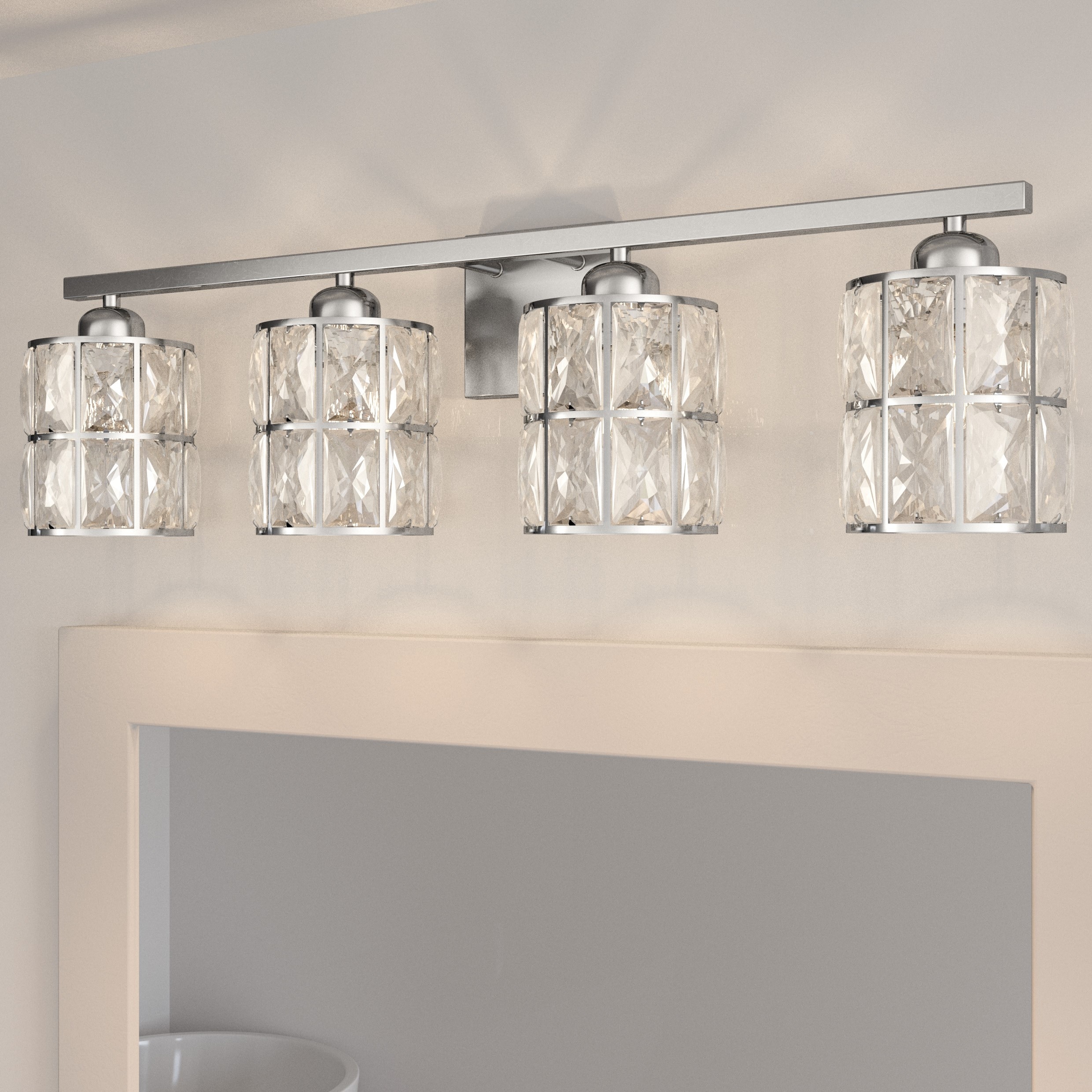 Quoizel GIB8630C Gibson 29.5-in 4 -Light Polished Chrome Modern/contemporary Vanity light