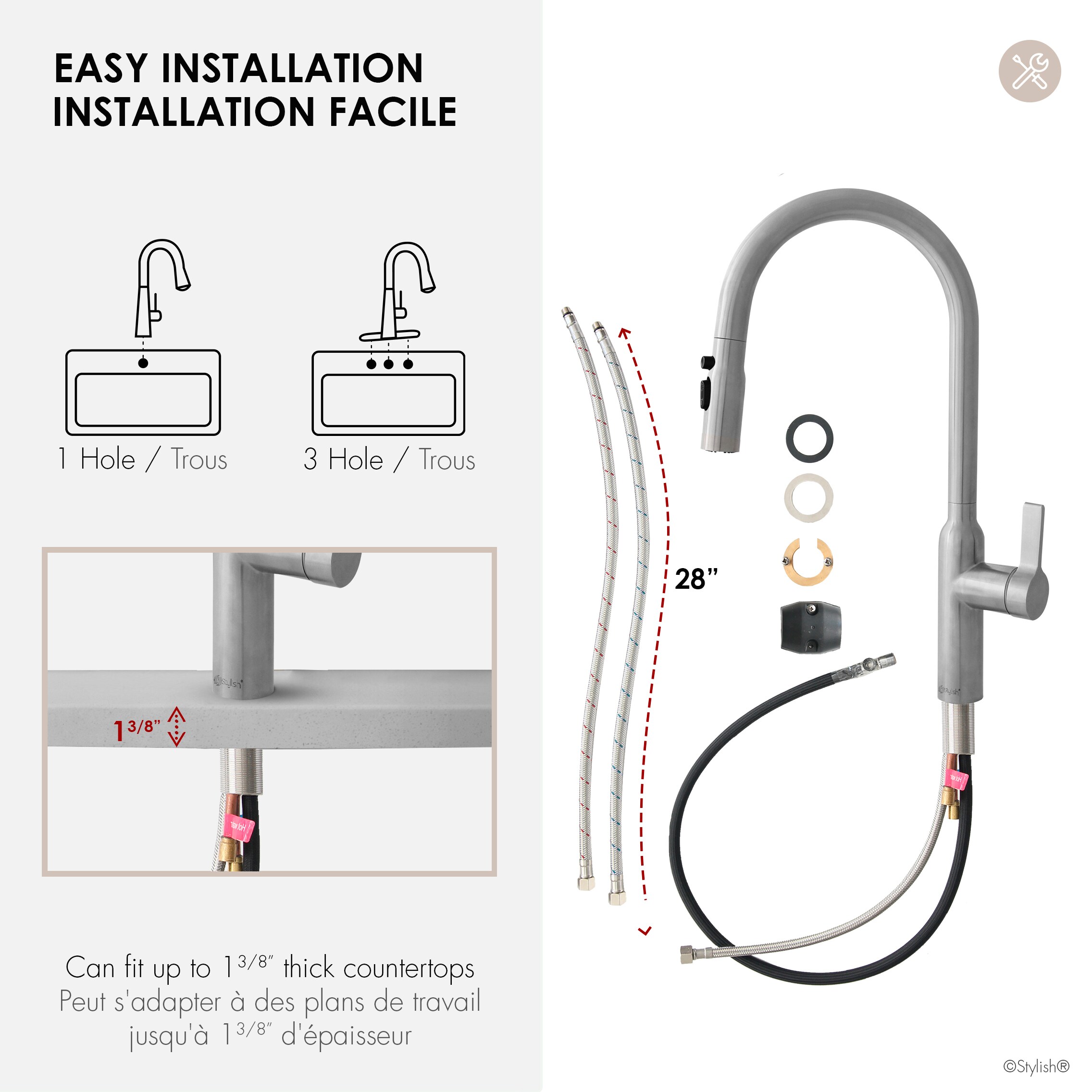 Stylish K-133S Kitchen-Faucets - View #9
