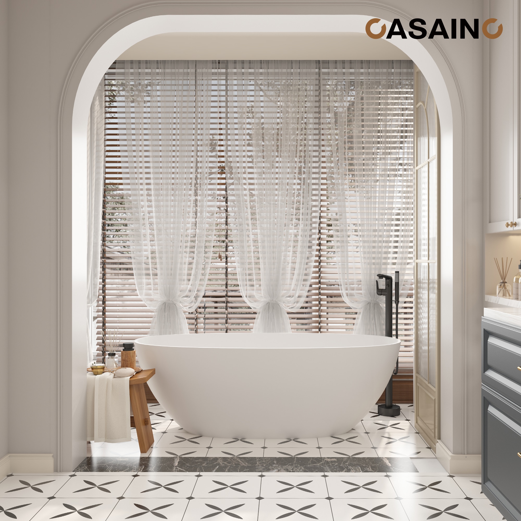 CASAINC KCLT0054-MB Roman-Tub-Faucets - View #2