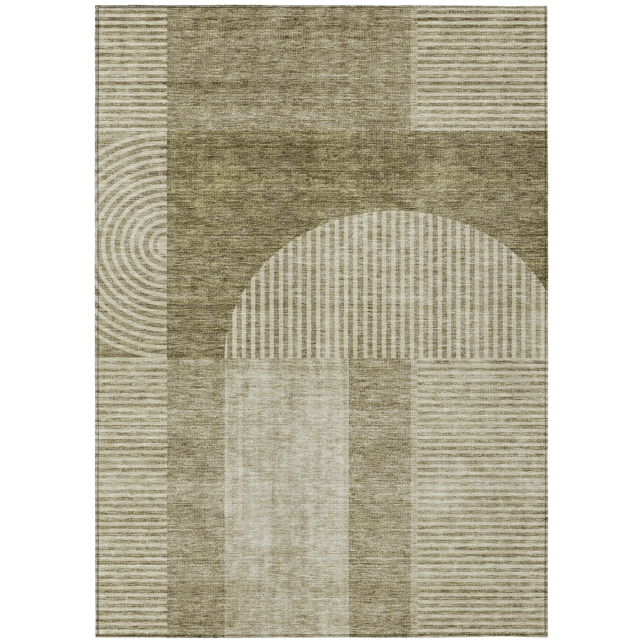 Addison Rugs ACN711TP3X5 Chantille ACN711TP 3 x 5 (ft) Polyester Taupe Rectangular Indoor/Outdoor Geometric Machine washable Area rug