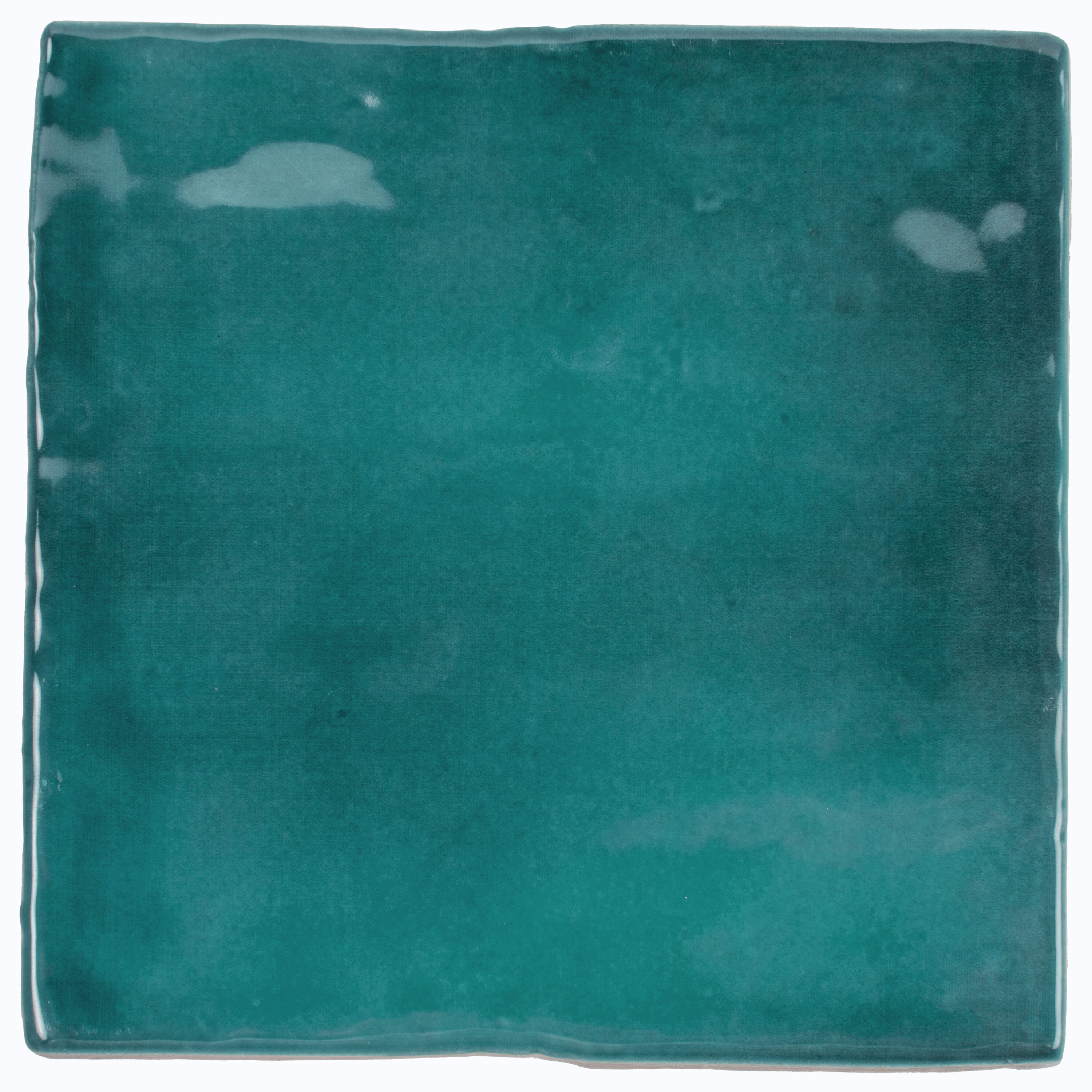 Apollo Tile CRE88GLR44A Silken Teal Green 4-in x 4-in Glossy Ceramic Stone Look Floor and Wall Tile (5.38-sq. ft/ Carton)
