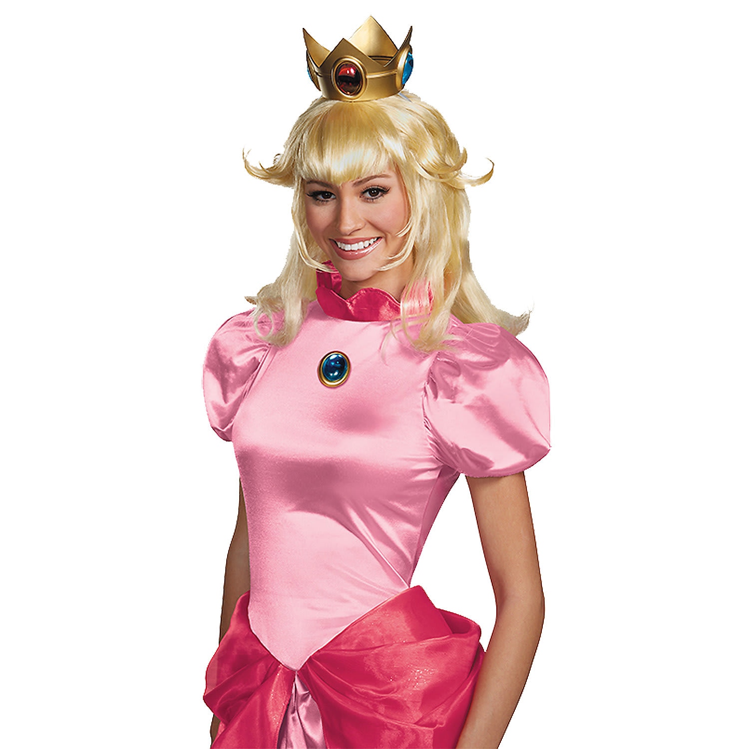 Disguise DG73805 Adults Super Mario Bros. Princess Peach Wig - Thumbnail