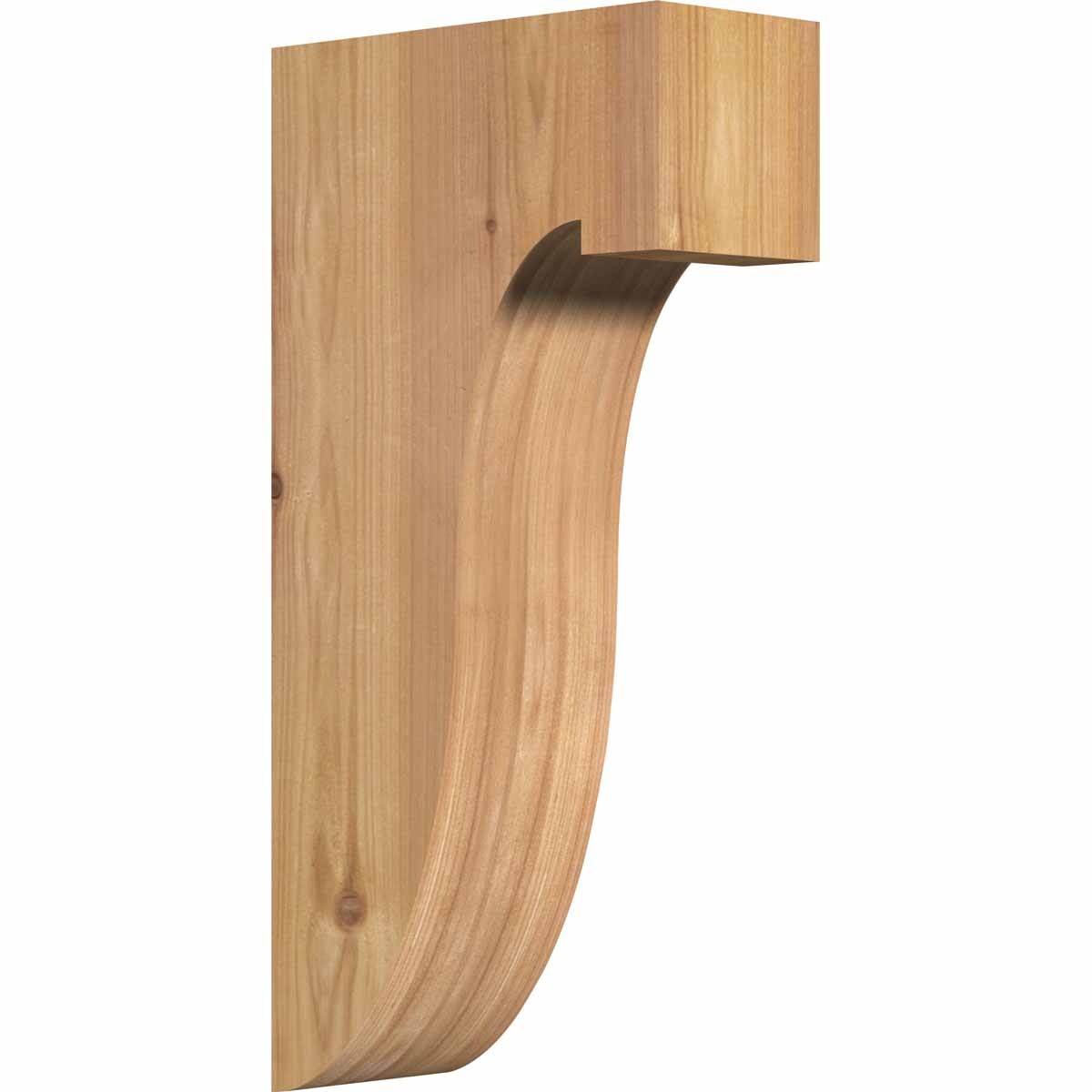 Ekena Millwork COR04X08X16DEL00SWR 3.5-in x 8-in x 16-in Del monte Unfinished Western red cedar Wood Paintable/Stainable Corbel