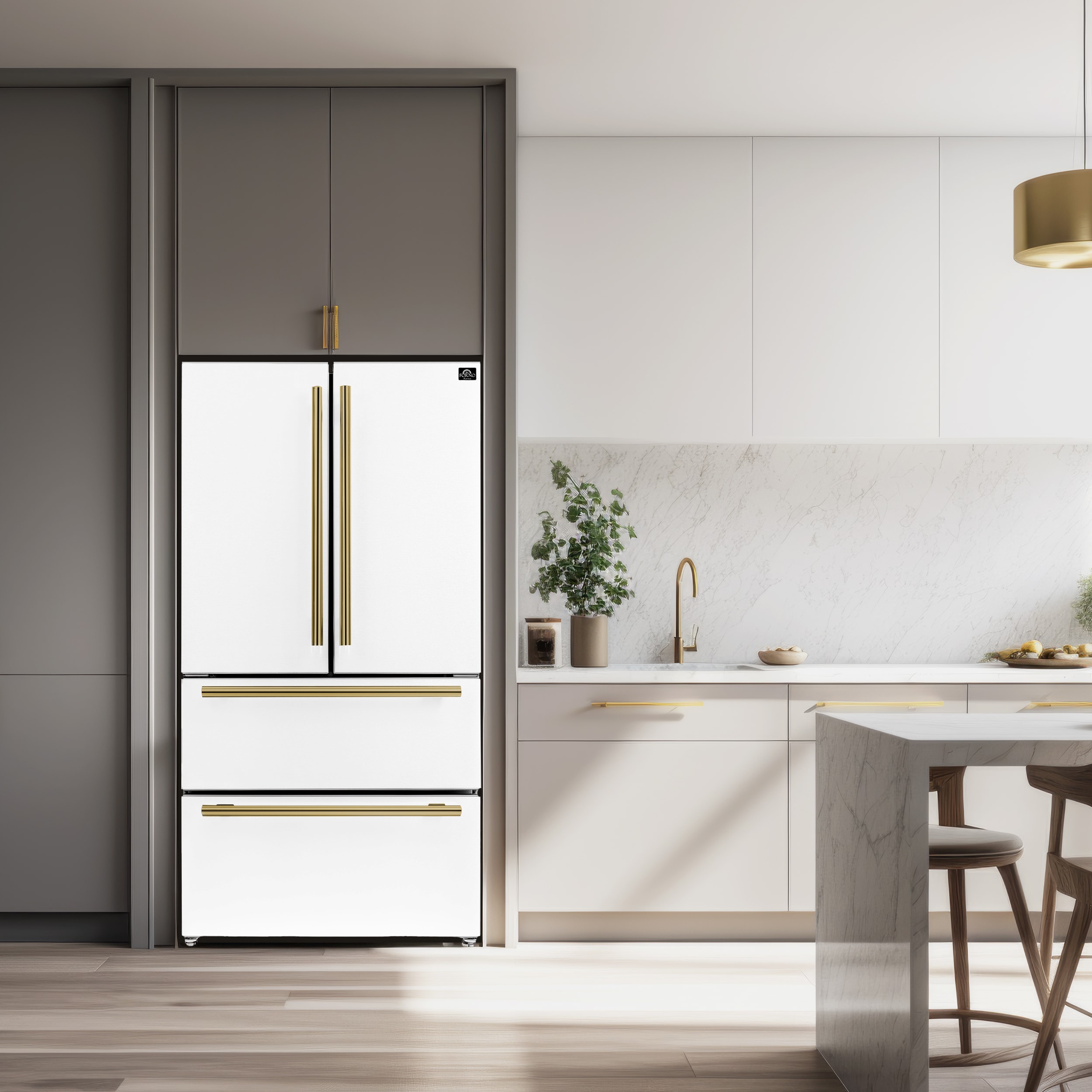 FORNO FFRBI1820-36WHT French-Door-Refrigerators - View #7
