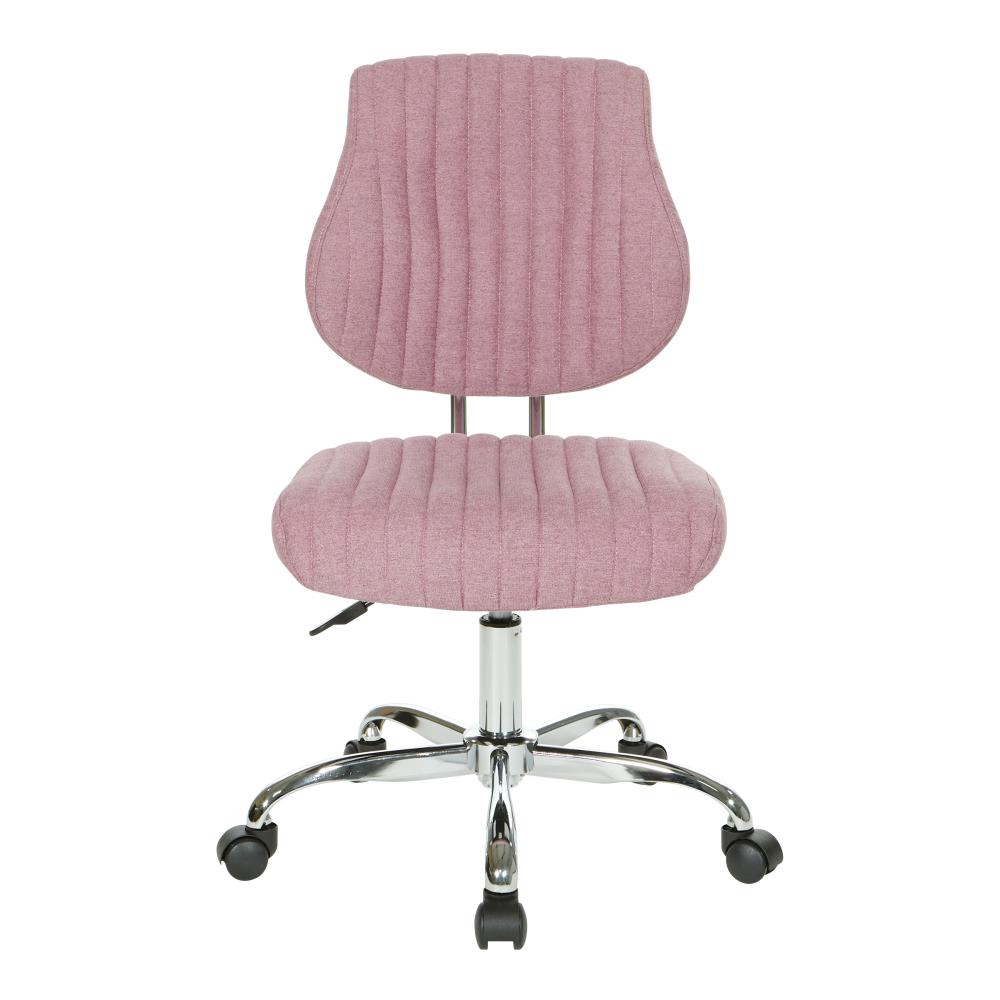 Ergonomic Mesh and Metal Task Chair in Orchid with Swivel Base