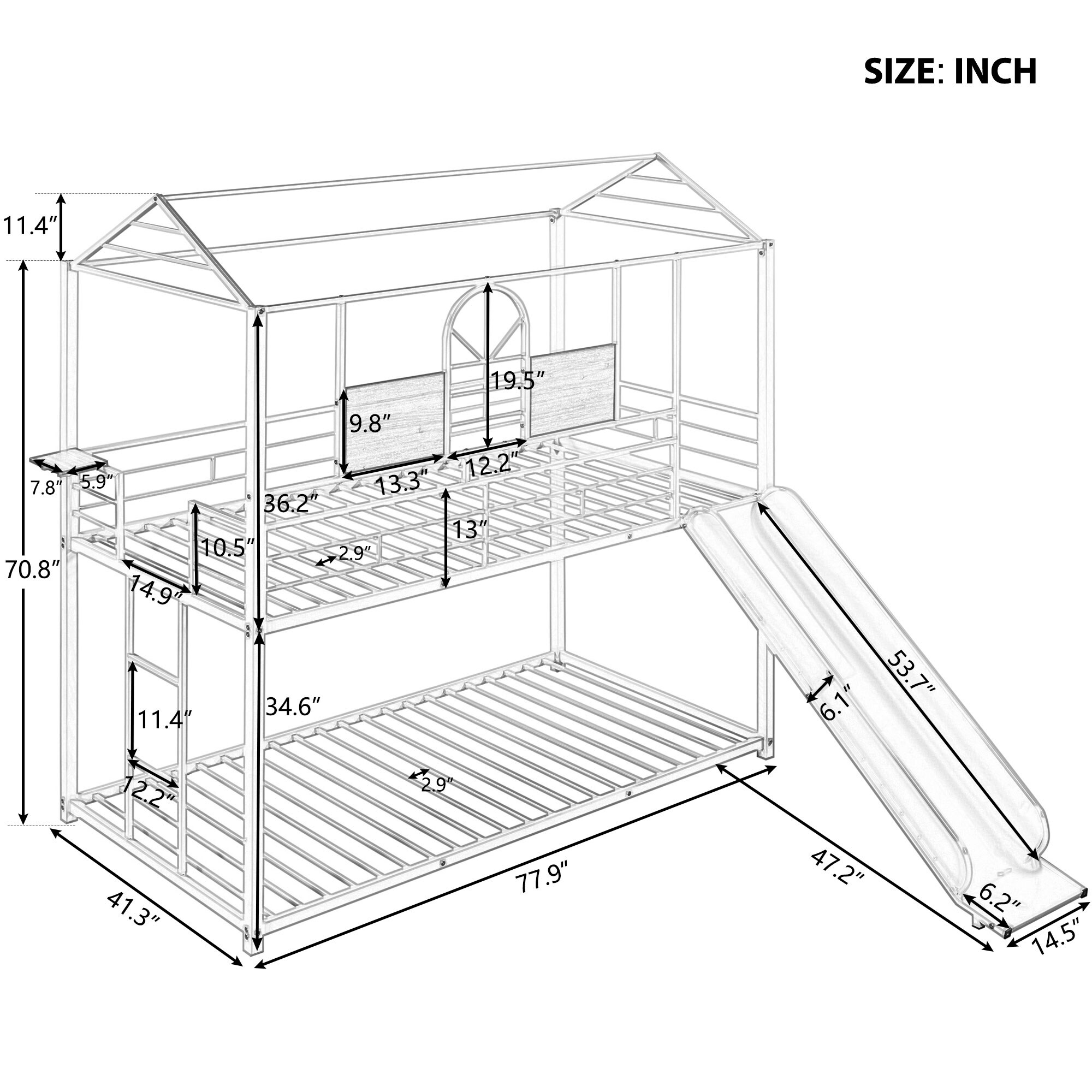 Qualler BLK00674J Bunk-Beds - View #9