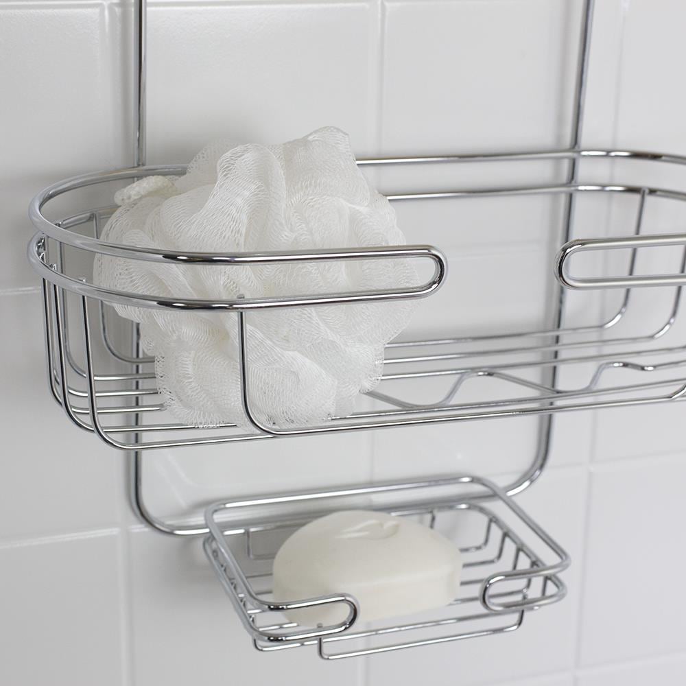 12 Wholesale Home Basics Aluminum 3-Layer Shower Caddy, Silver - at 
