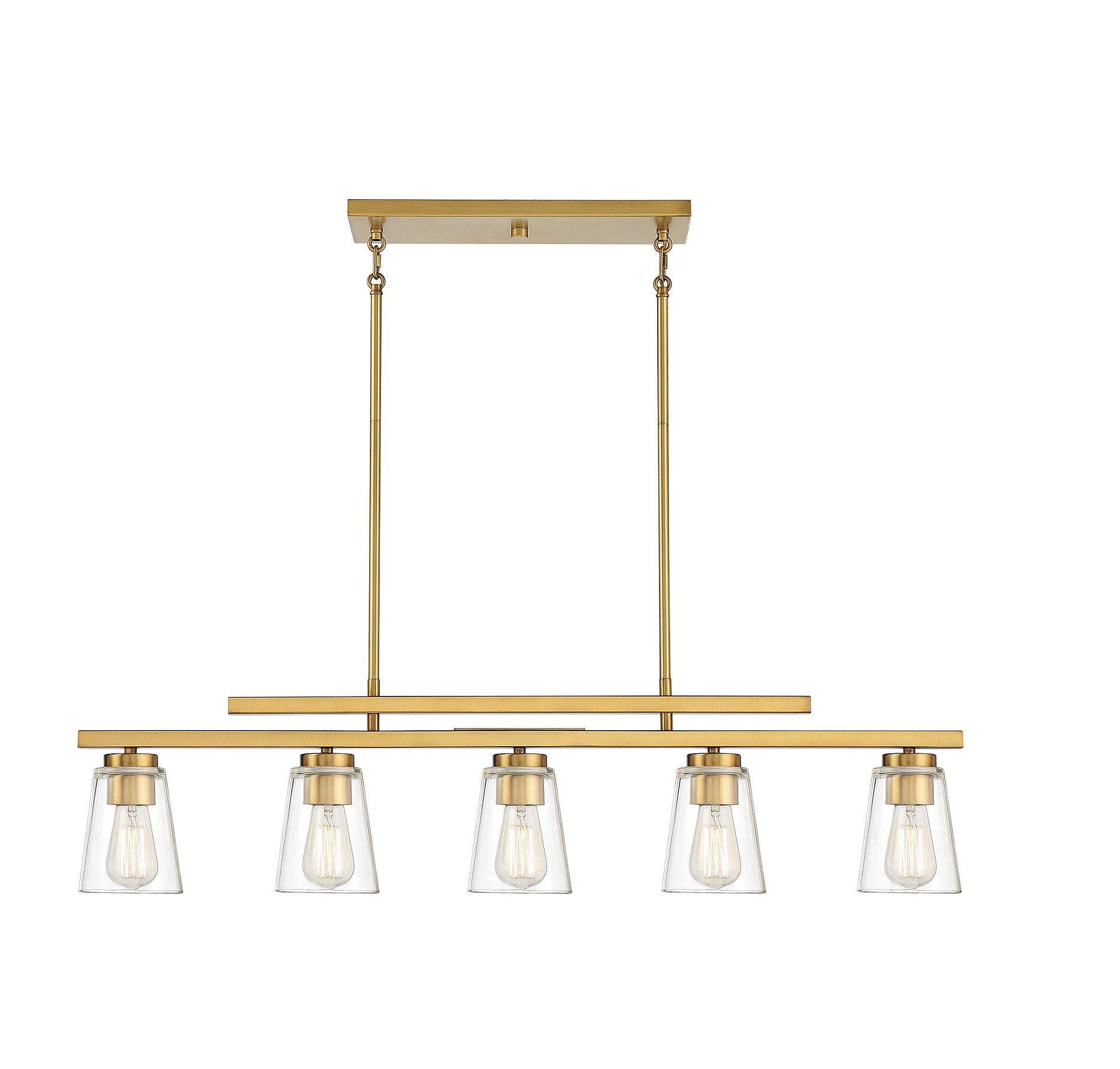 Savoy House Essentials Calhoun 5-Light Brushed Brass Modern ...