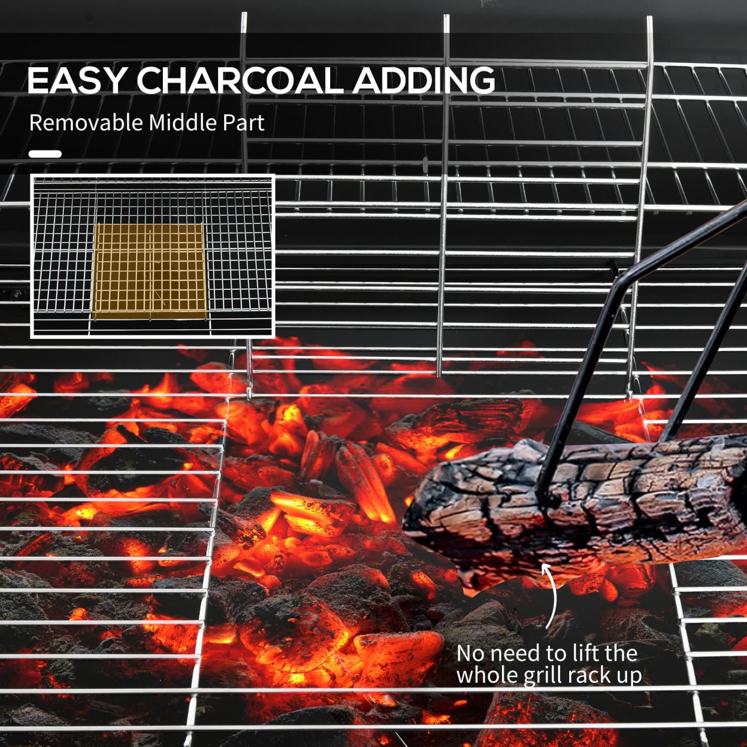 Angel Sar L2ZQYA407CHA40 Charcoal-Grills - View #5