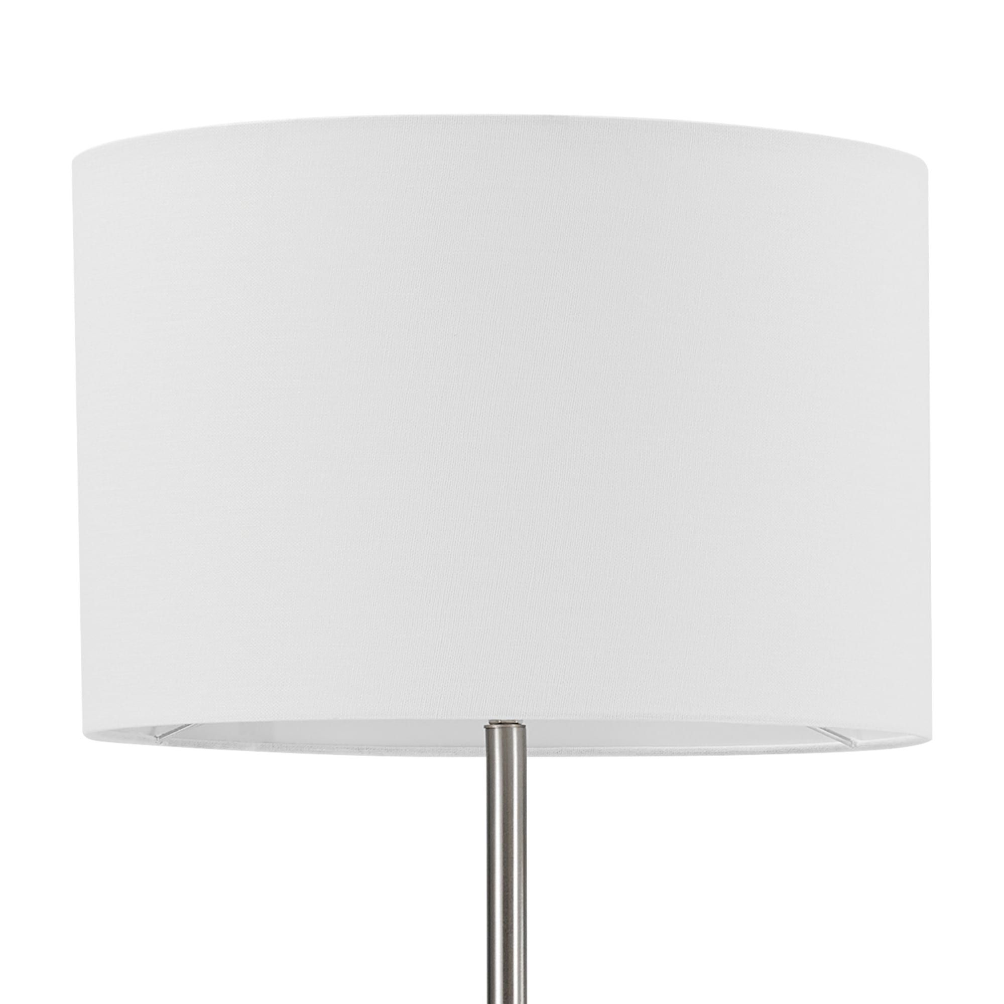 Globe Electric 60-in Brushed Nickel Shaded Floor Lamp in the Floor ...