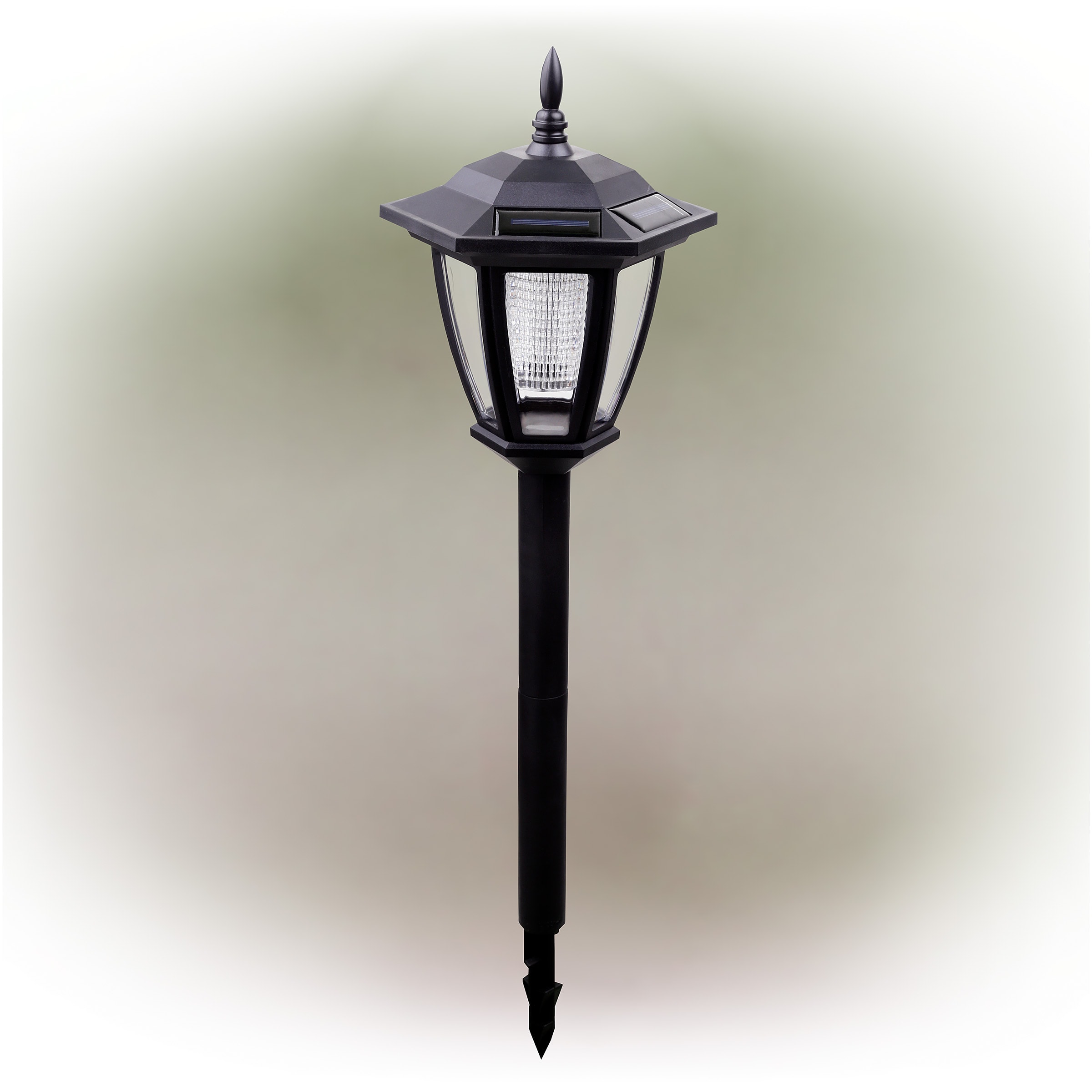 Solar Black LED Outdoor Wall Lantern