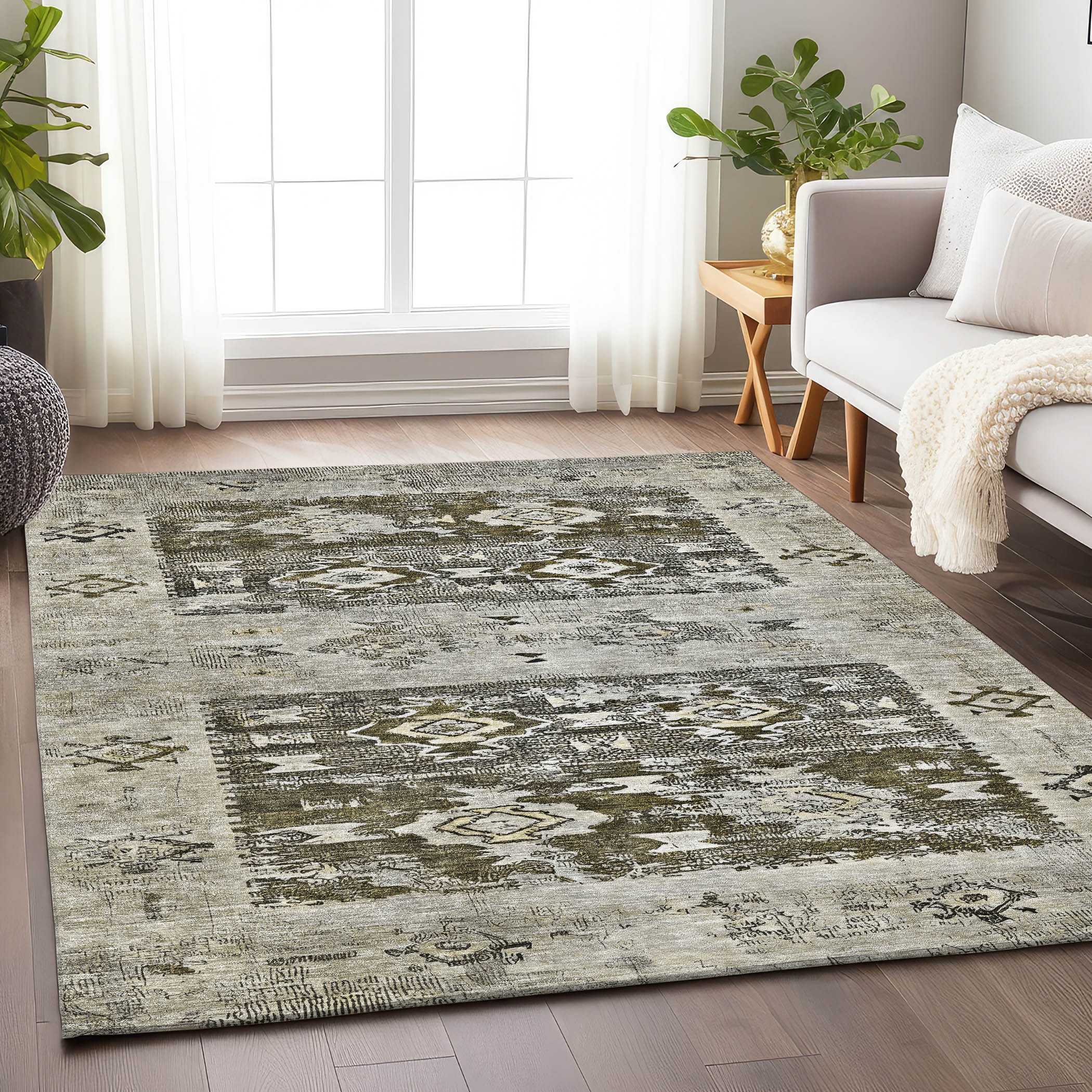 Addison Rugs ACN1662BR30X46 Chantille ACN1662BR 2 x 3 (ft) Loomed Polyester Brown Rectangular Indoor/Outdoor Machine washable Area rug