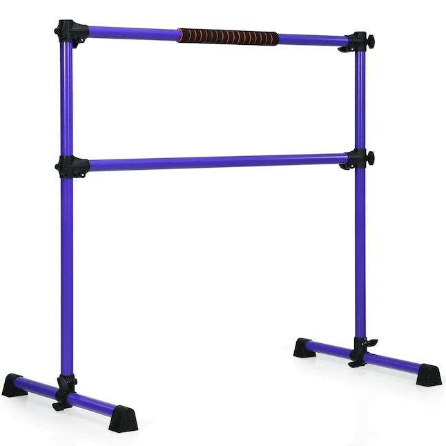 Goplus Adjustable Purple Freestanding Ballet Barre for Total Body Workout - 4  FT Length, 220 lbs Weight Capacity in the Pull-Up & Push-Up Bars department  at