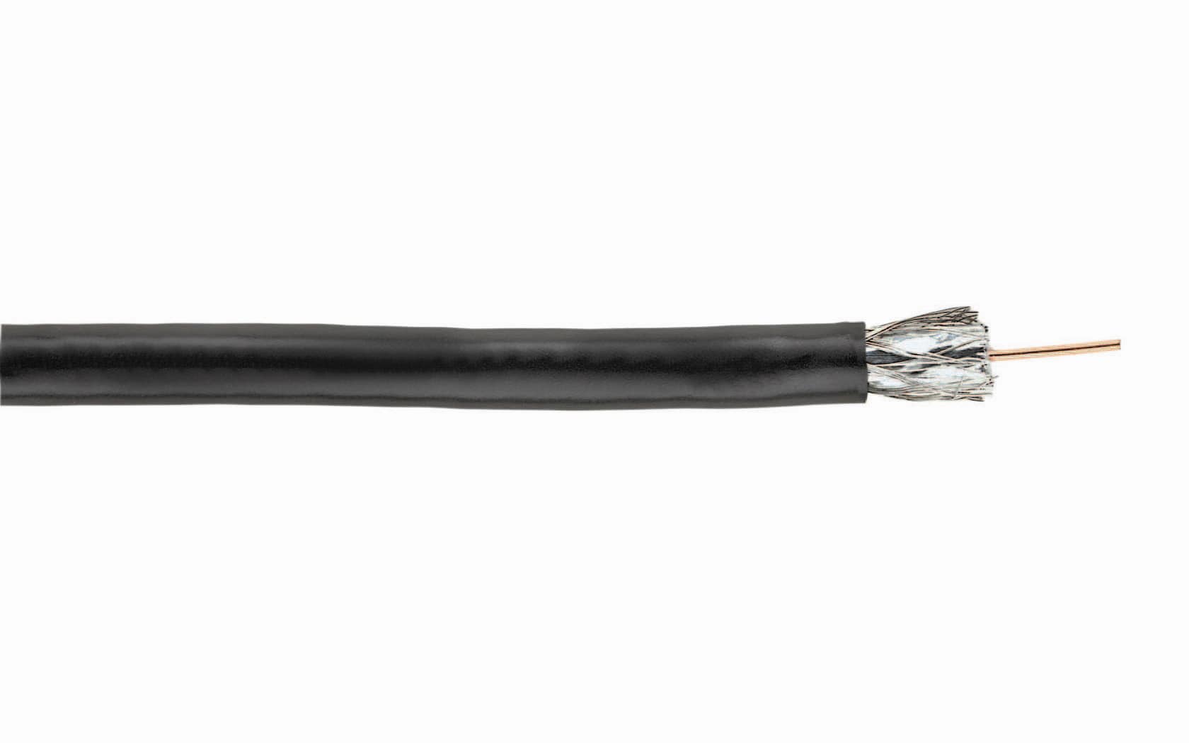 Coleman Cable 92041-L8-08 RG6-Quad Shield Black Coaxial Cable (