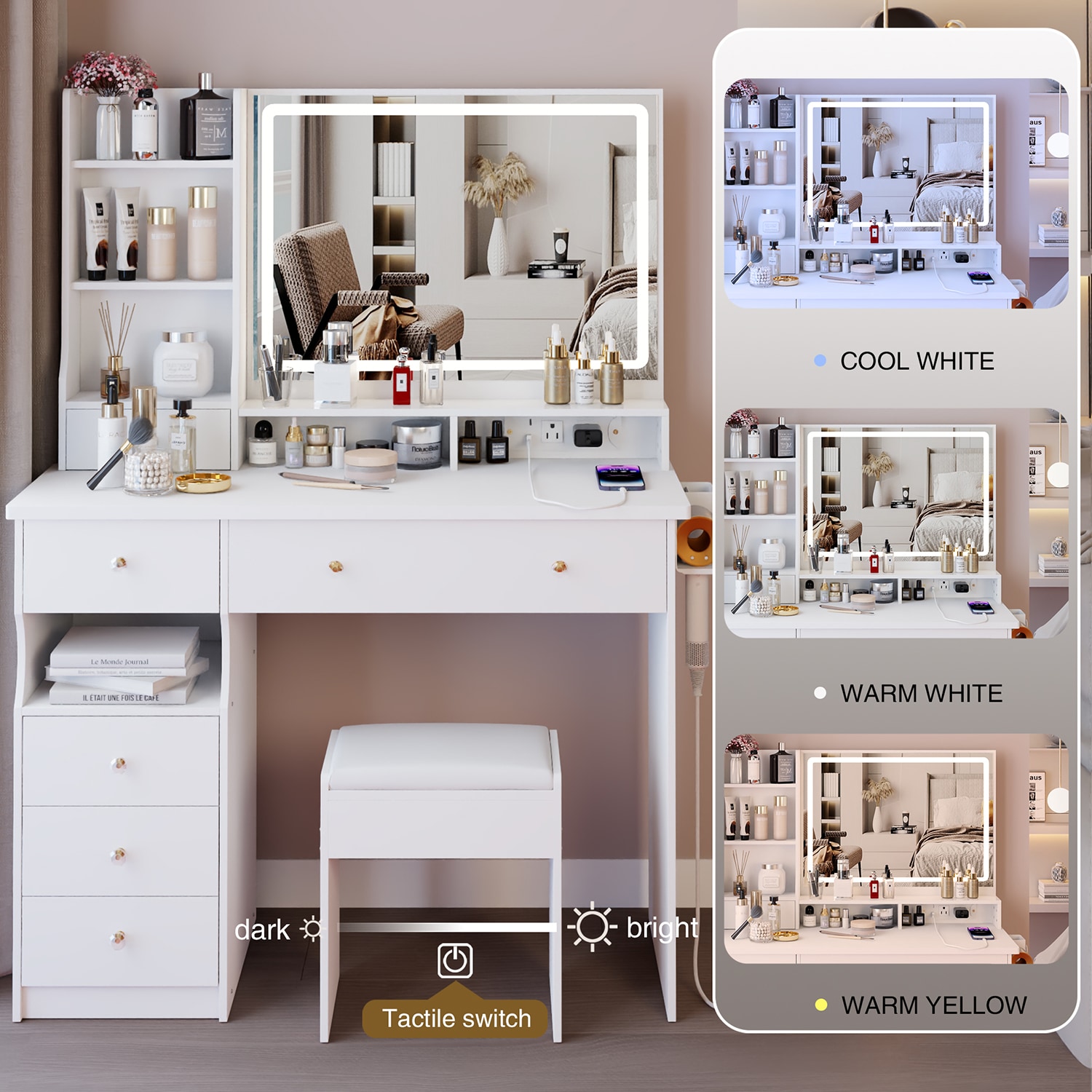 GZMR GZ-CE30830 Bedroom-Vanities - View #4
