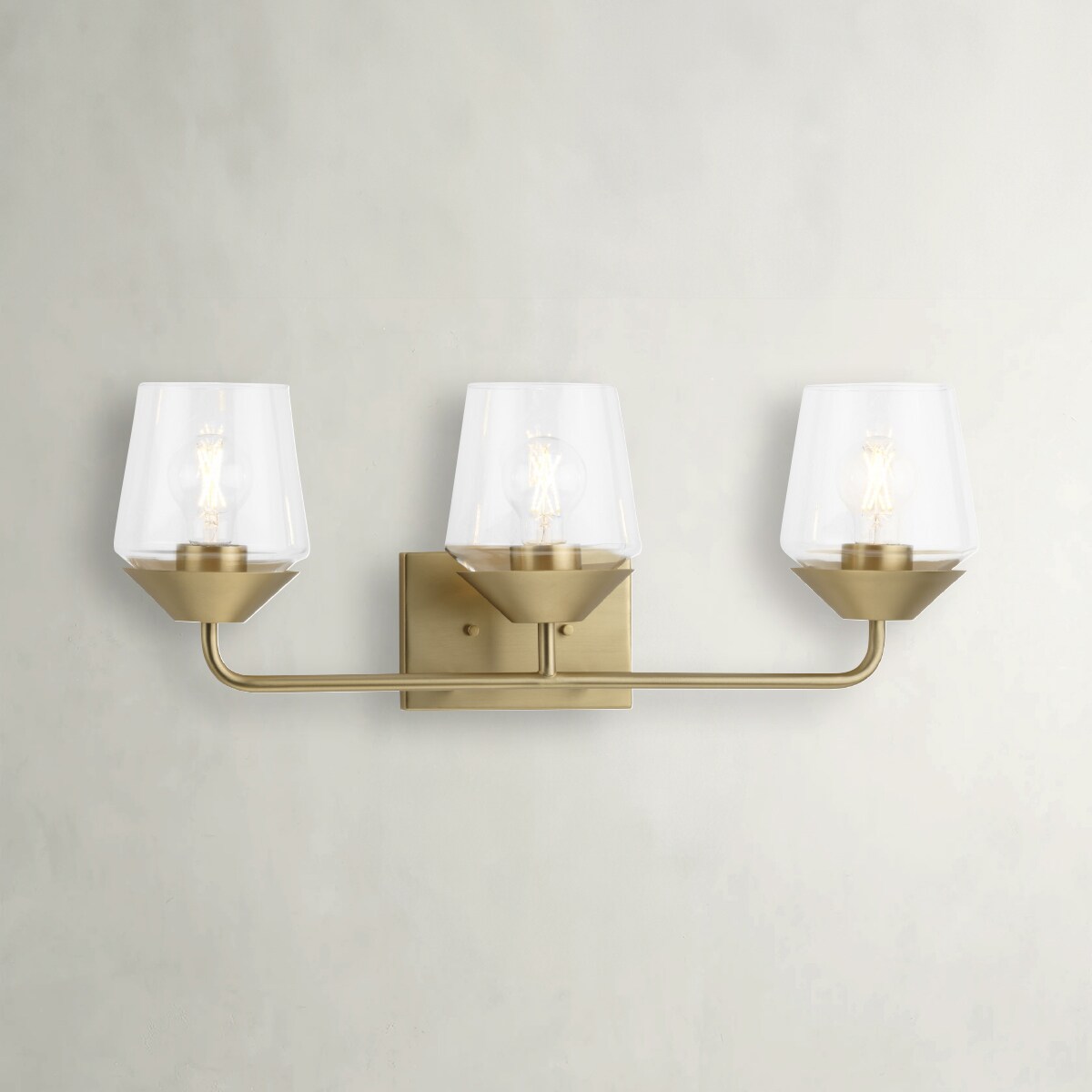 Progress Lighting A300006-191 Avec 24.25-in 3 -Light Brushed Gold Modern/contemporary Vanity light