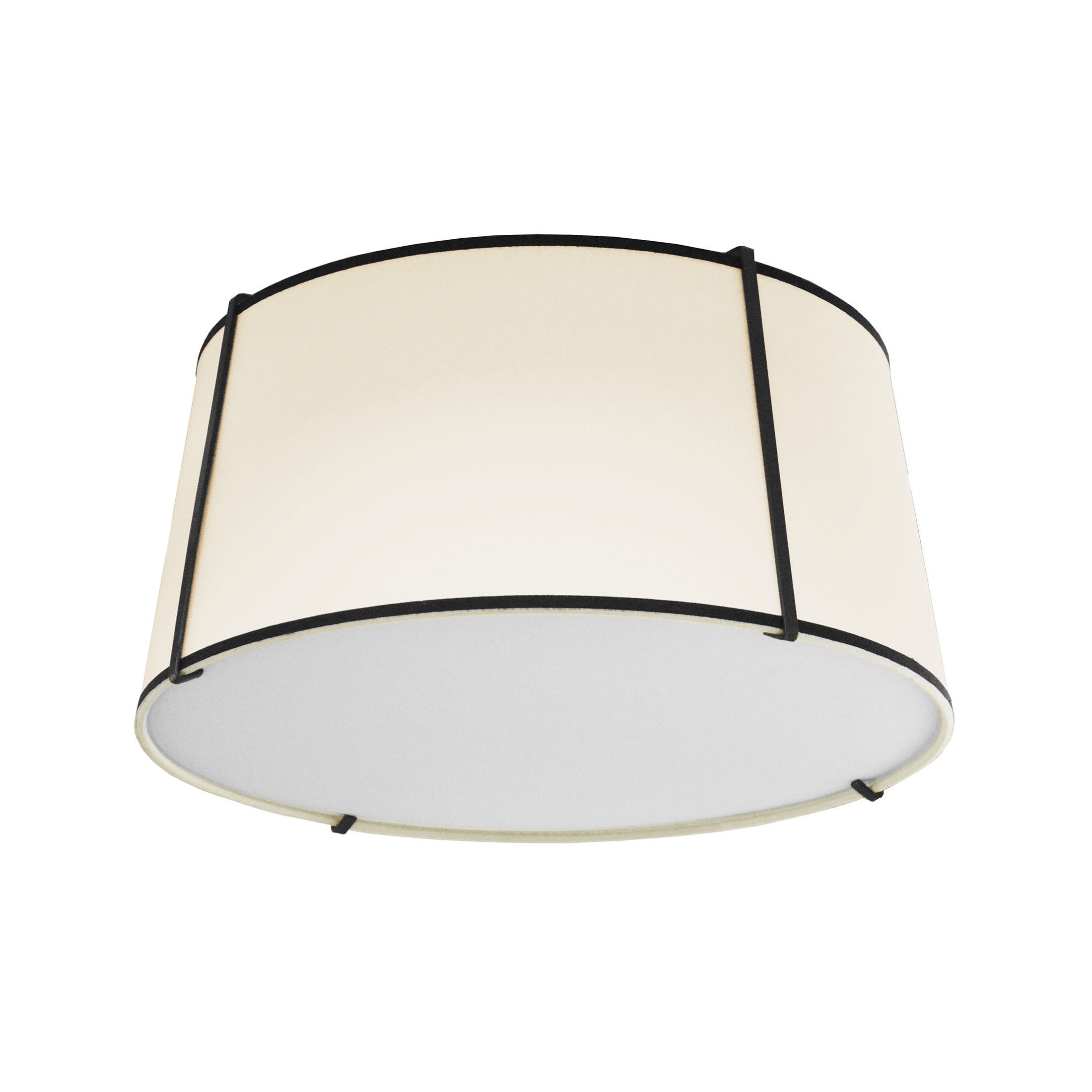 Dainolite TRA-3FH-BK-CRM Trapezoid 3-Light 16-in Cream LED Flush Mount Light