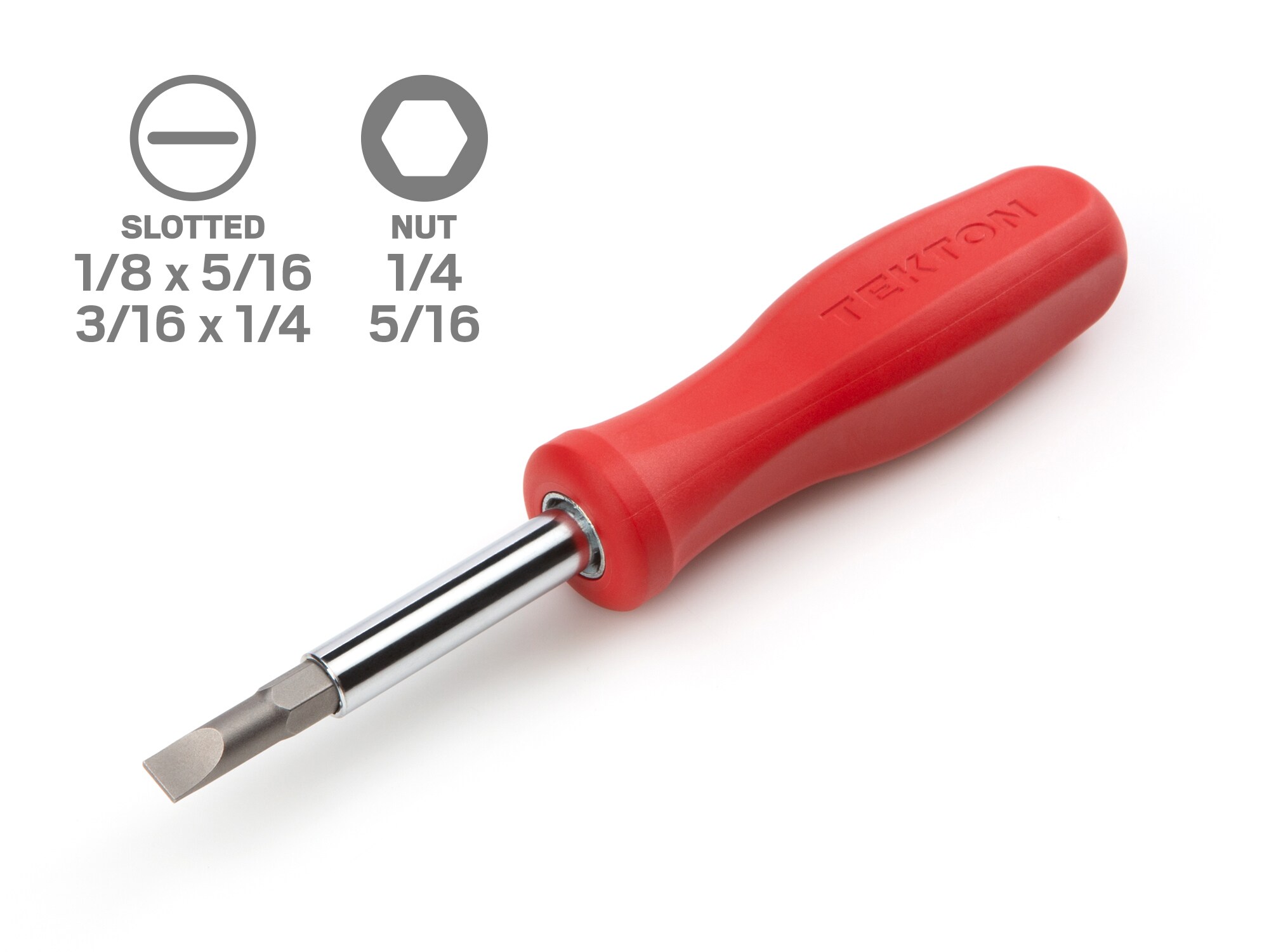 TEKTON DMS18017 Glass-reinforced Nylon Handle Multi-bit Slotted Screwdriver