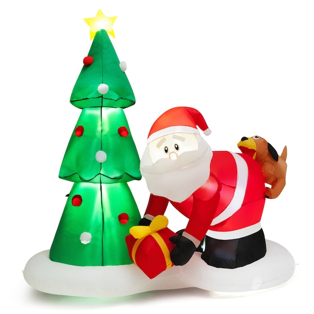 WELLFOR 7-ft Lighted Christmas Tree(s) Christmas Inflatable in the ...