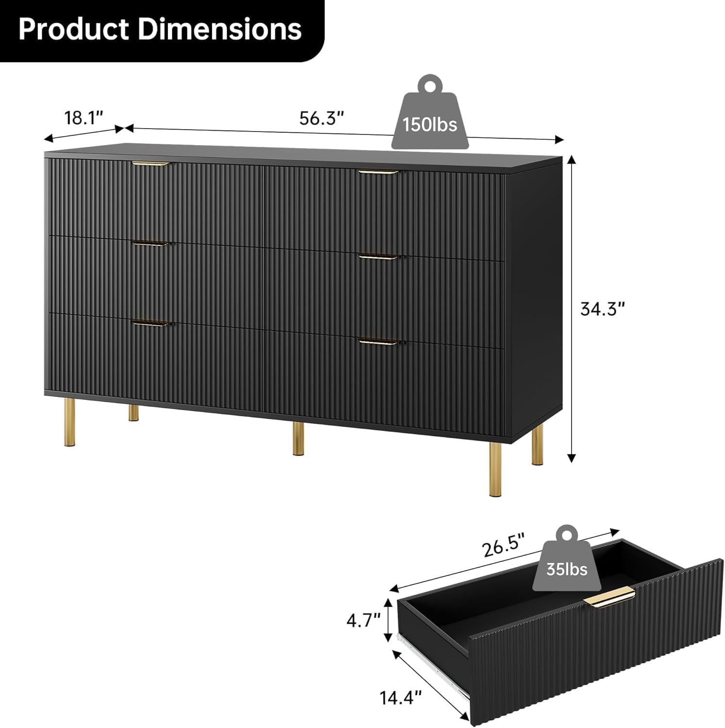 Qeetex LHF-DG-PHO-16P2R2GB dressers - View #2