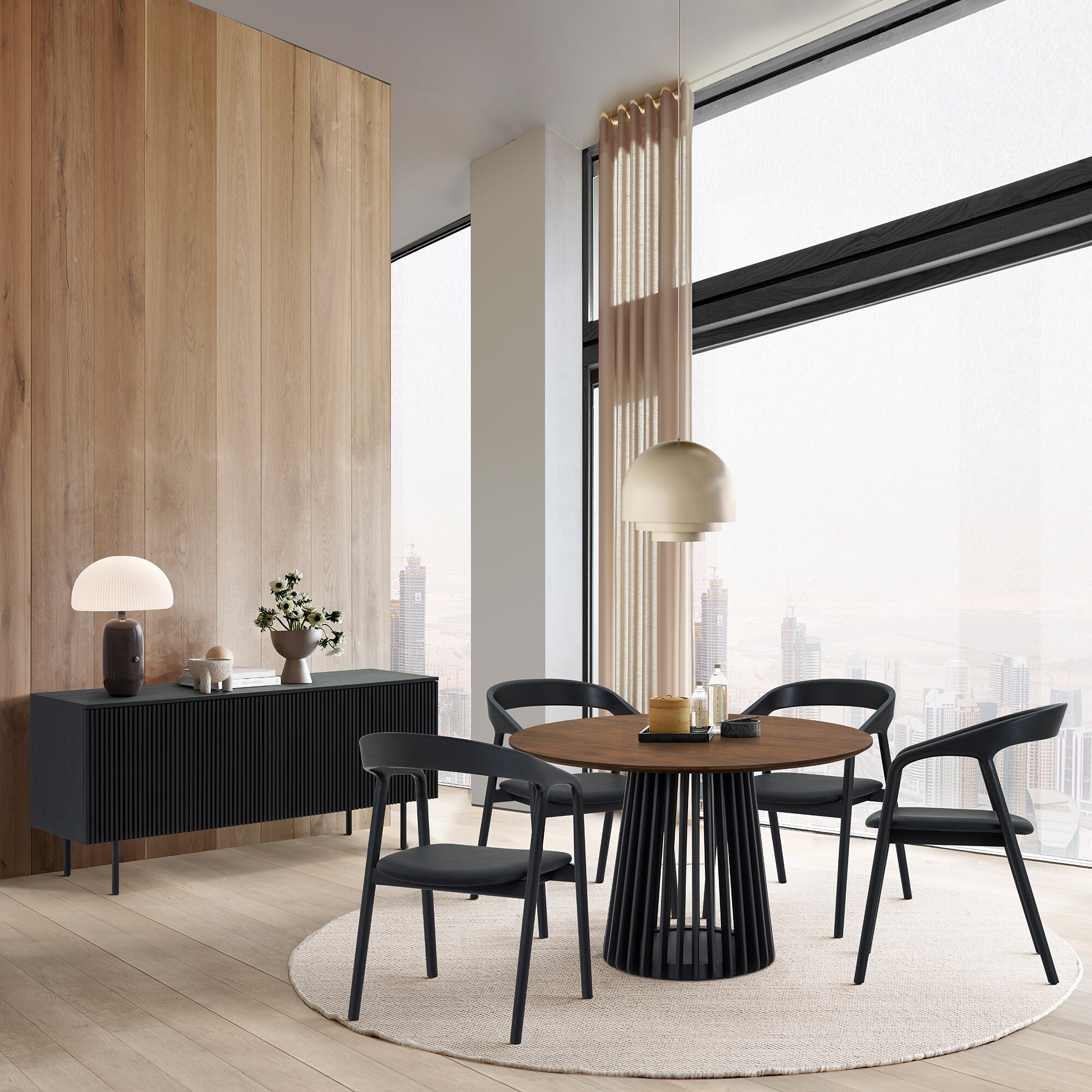 Armen Living SETRPAWAL6APBLK Dining-Sets - View #2