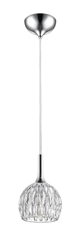 Z-Lite 909MP Laurentian Chrome Modern/Contemporary Bowl Mini Hanging Pendant Light